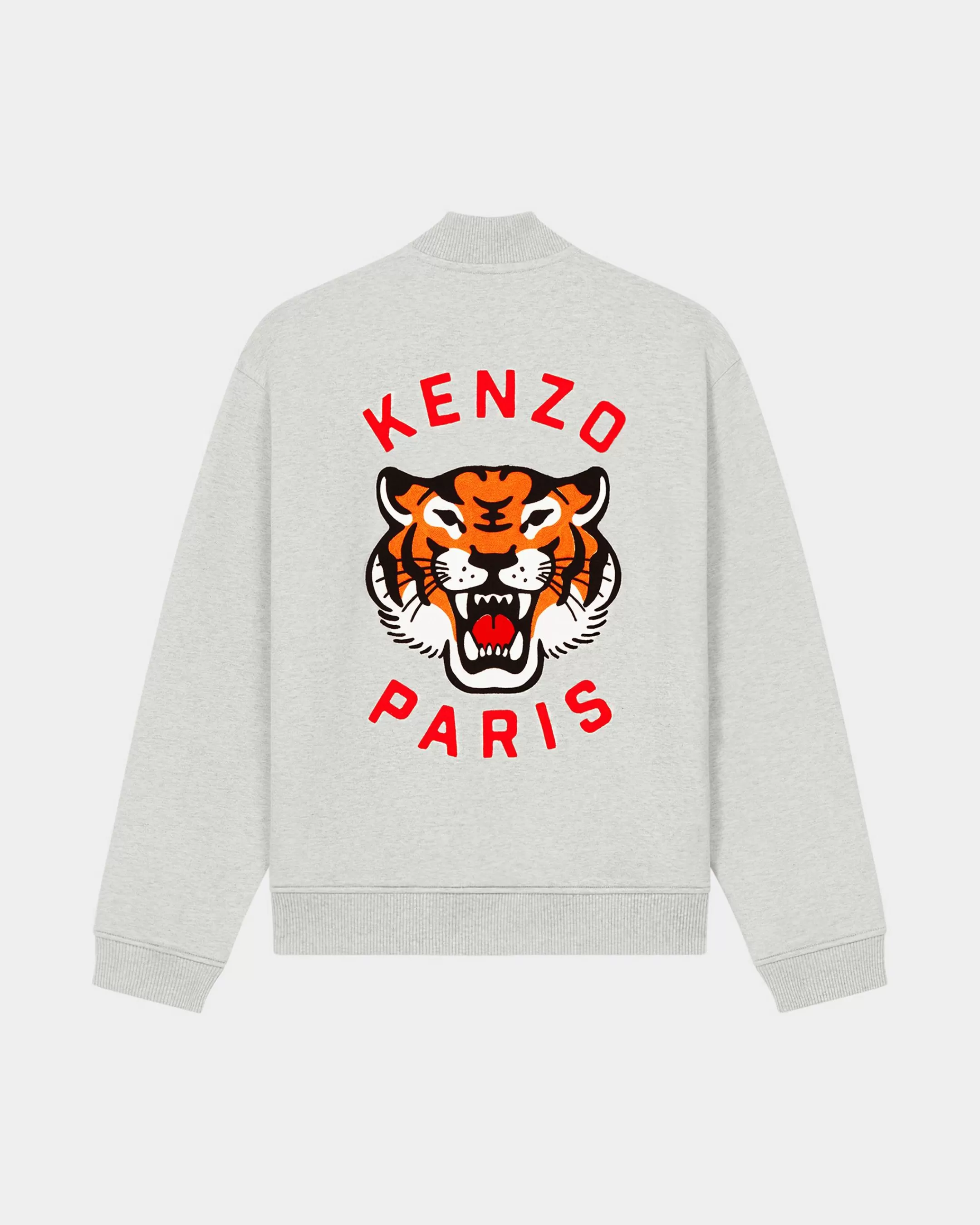 Sweatshirts and Hoodies | Sweatshirts and Hoodies*KENZO ' Lucky Tiger Varsity' embroidered genderless bomber jacket Pale Grey