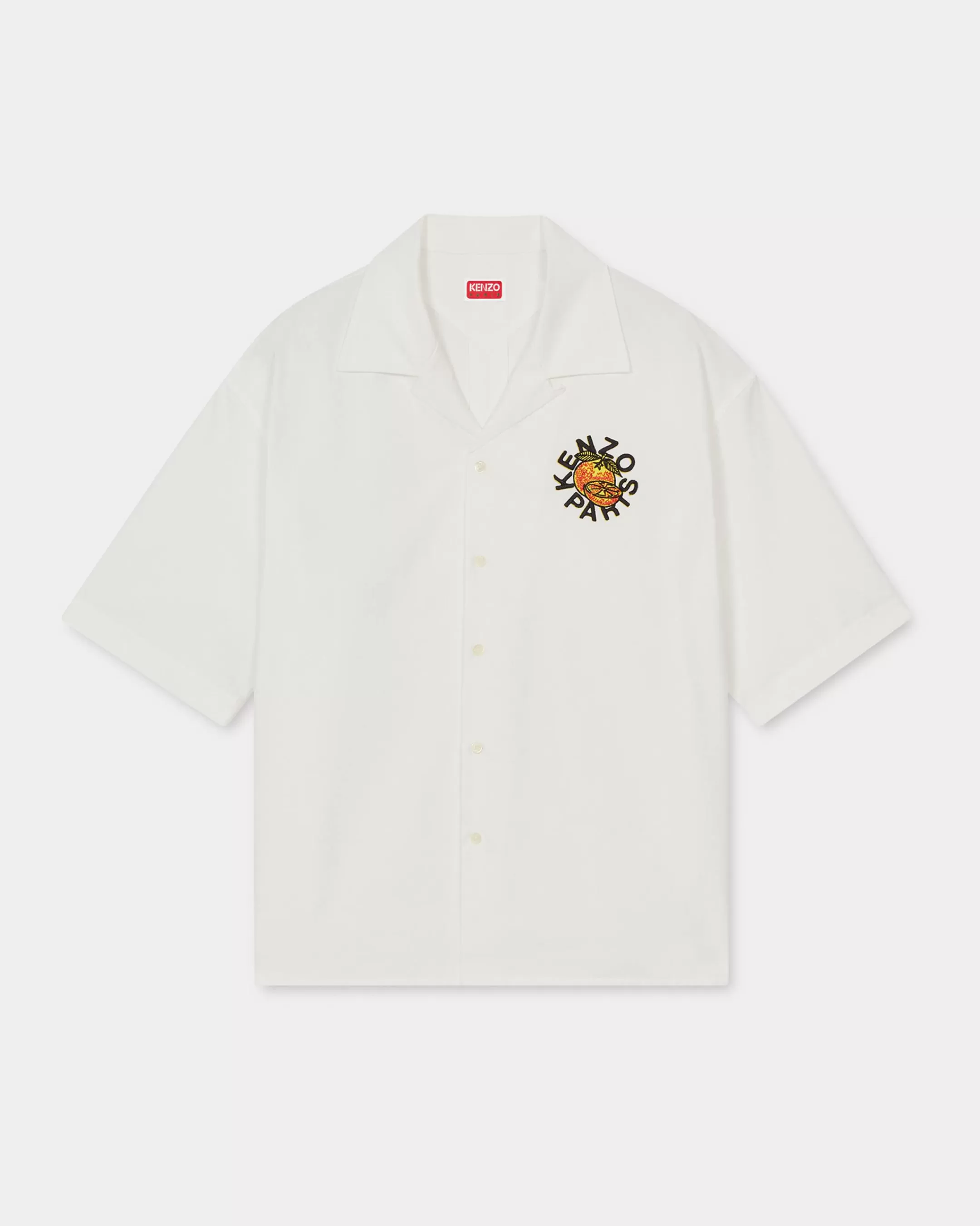 Shirts*KENZO ' Orange' hawaiian shirt White