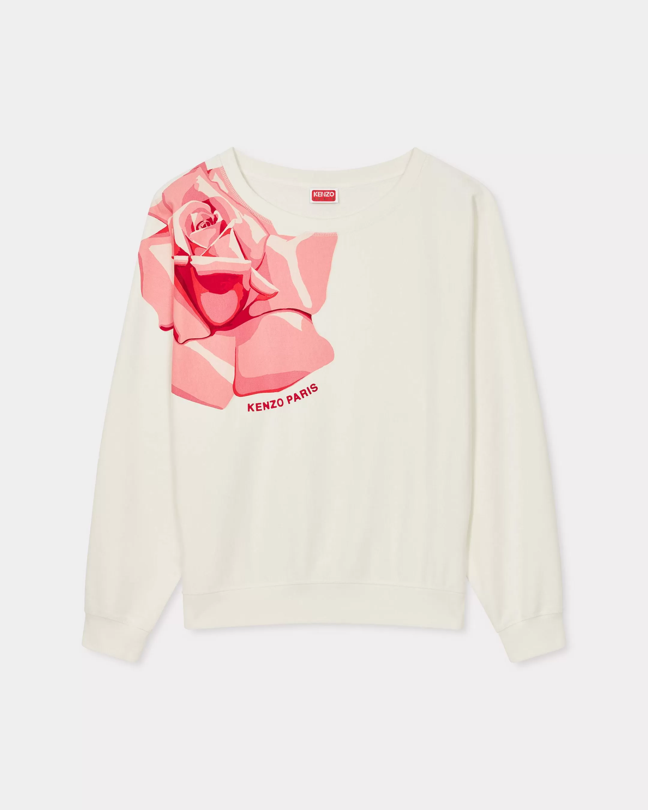 Sweatshirts and Hoodies*KENZO ' Rose' batwing oversized sweatshirt Off White