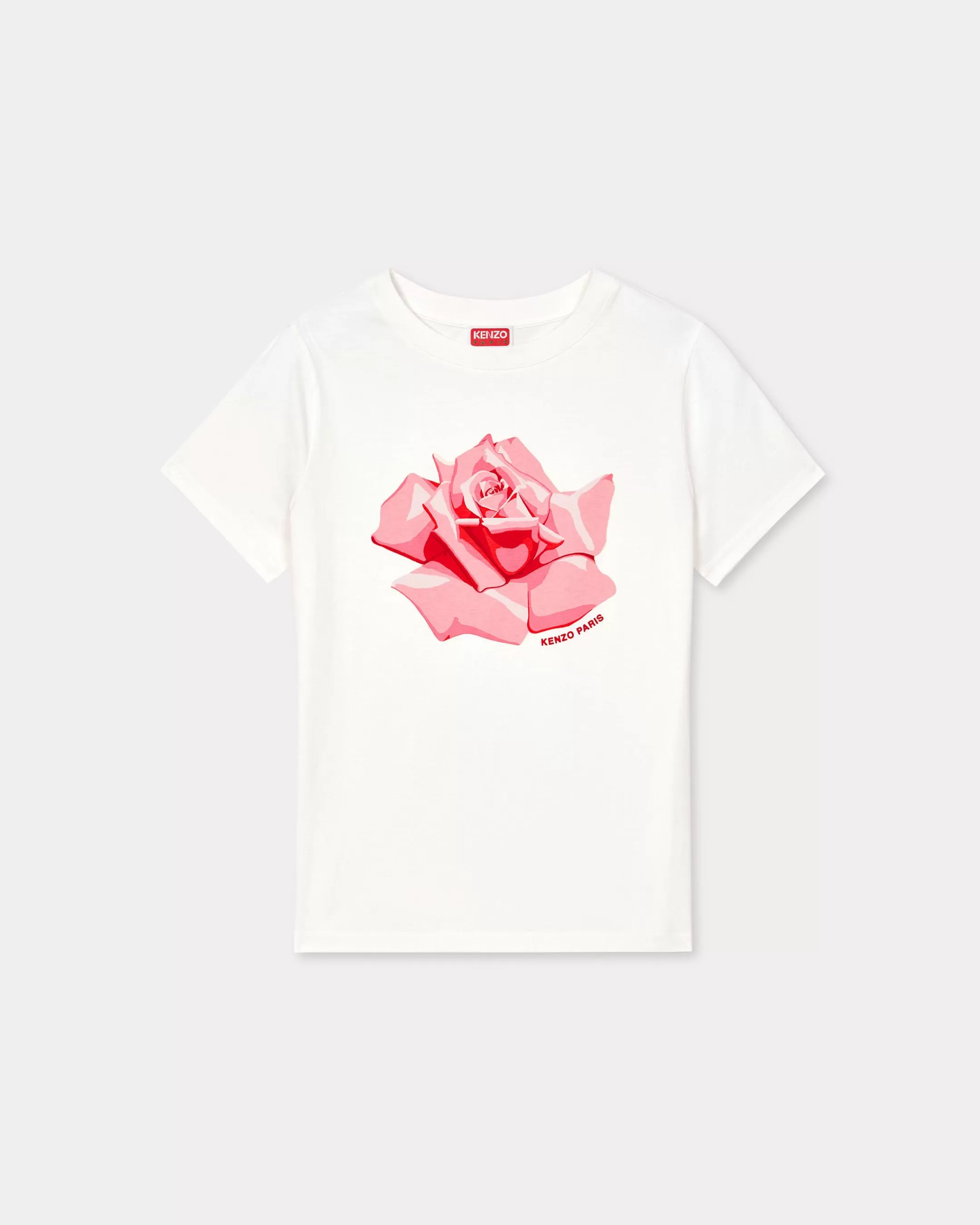 T-shirts and Polos*KENZO ' Rose' classic T-shirt Off White