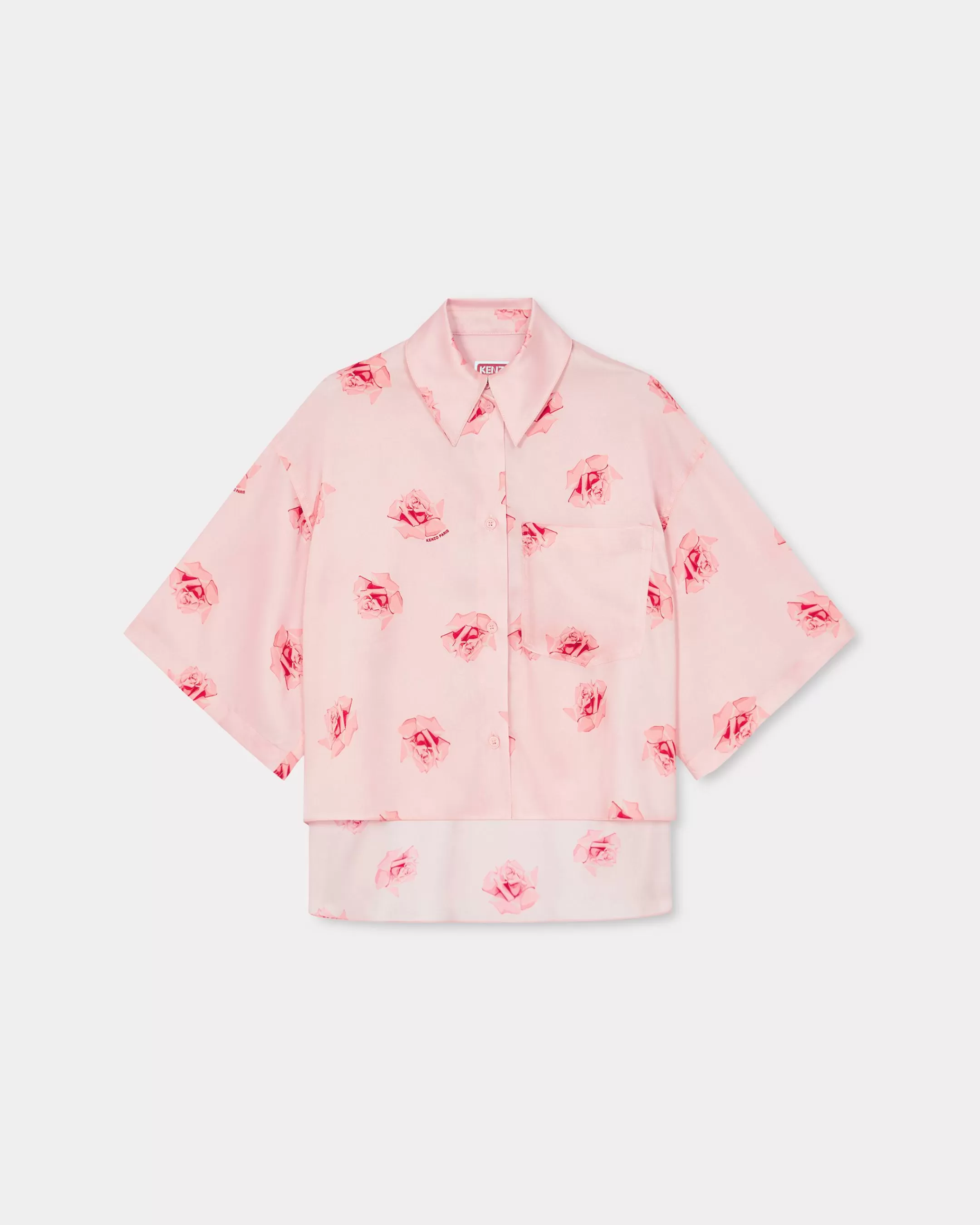 Tailoring | Shirts and Tops*KENZO ' Rose' cropped dropped shoulders shirt Faded Pink