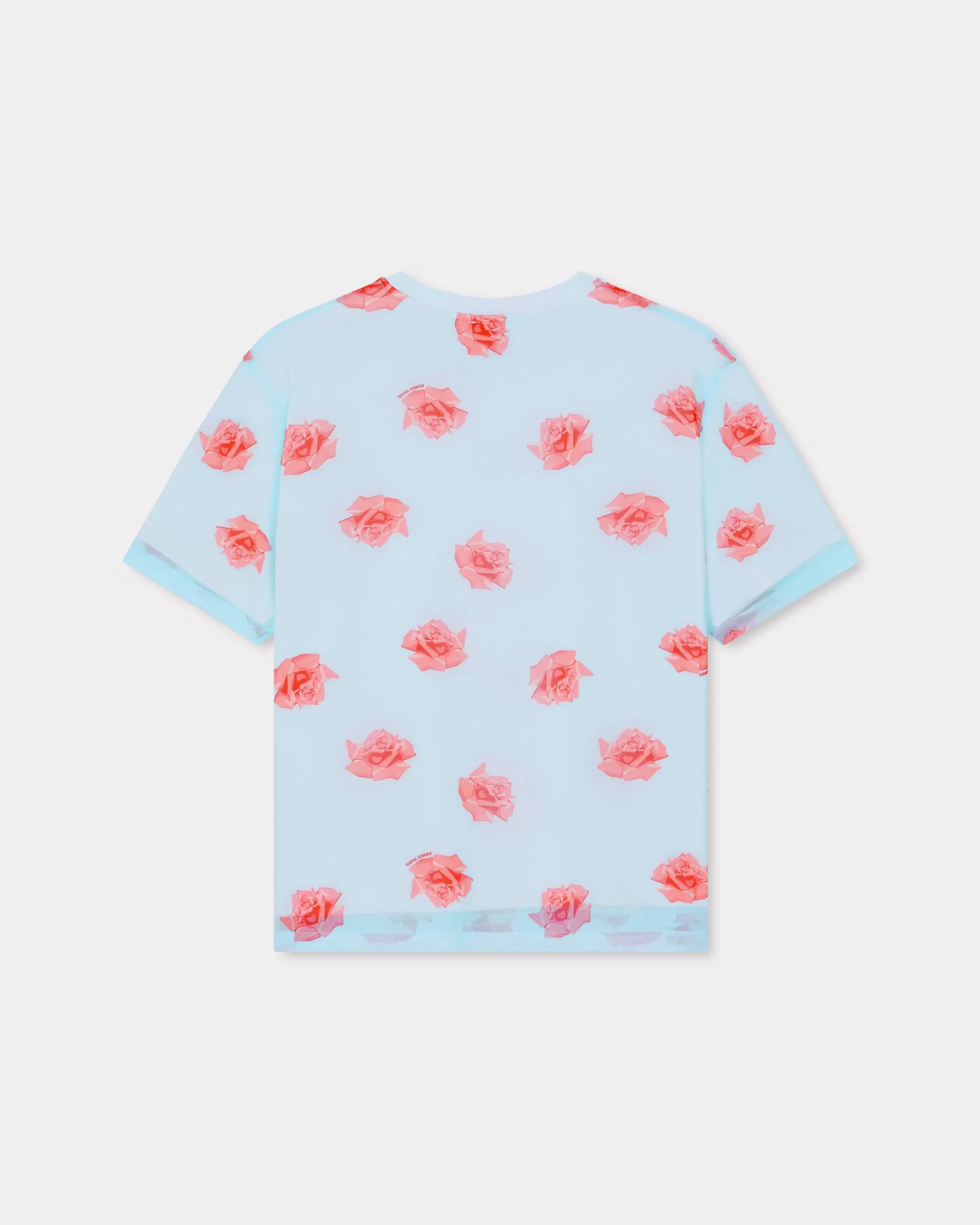 Shirts and Tops*KENZO ' Rose' double layer T-shirt Light Blue