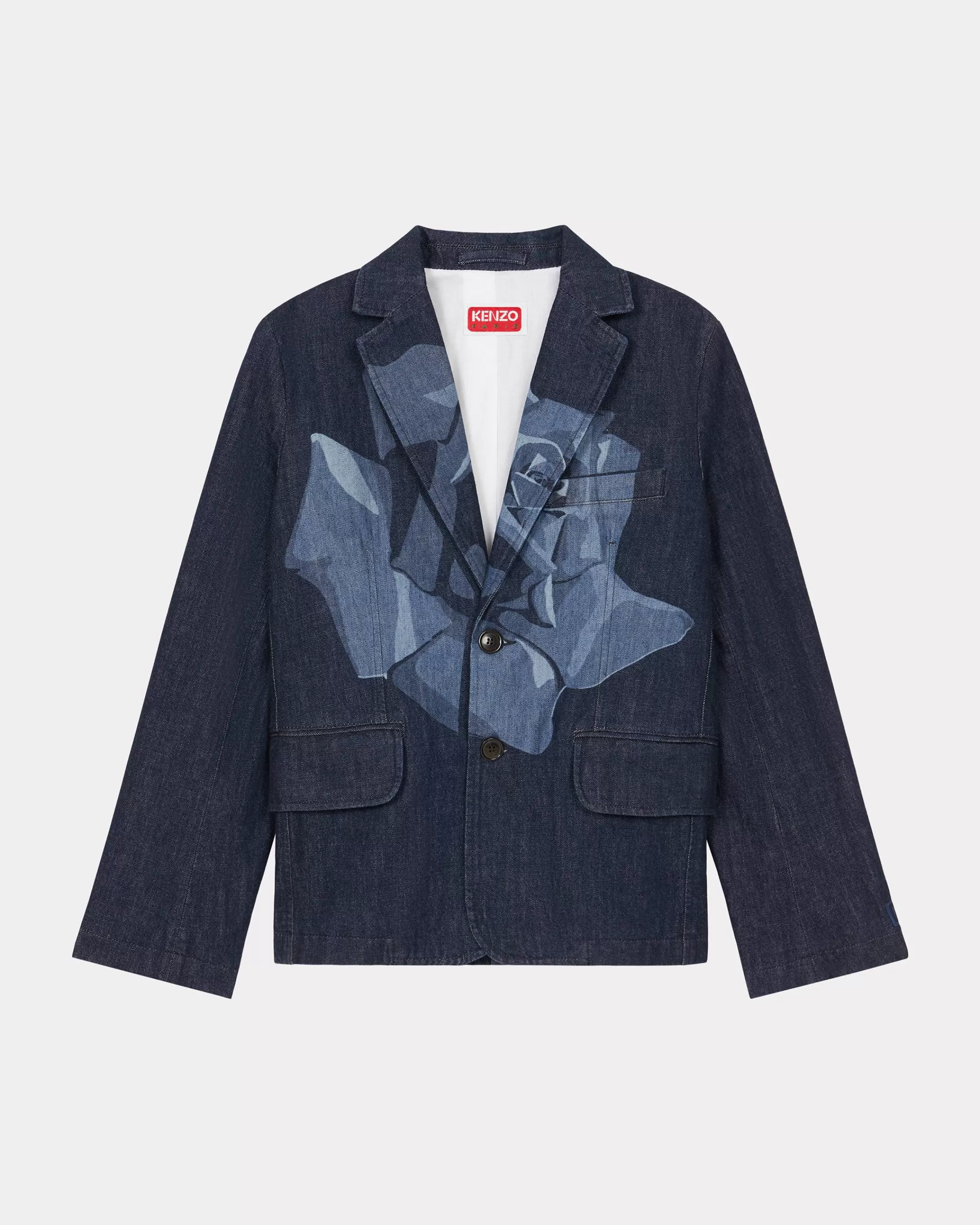 Jackets and Coats | Campaign Looks*KENZO ' Rose' embroidered denim talored jacket Rinse Blue Denim