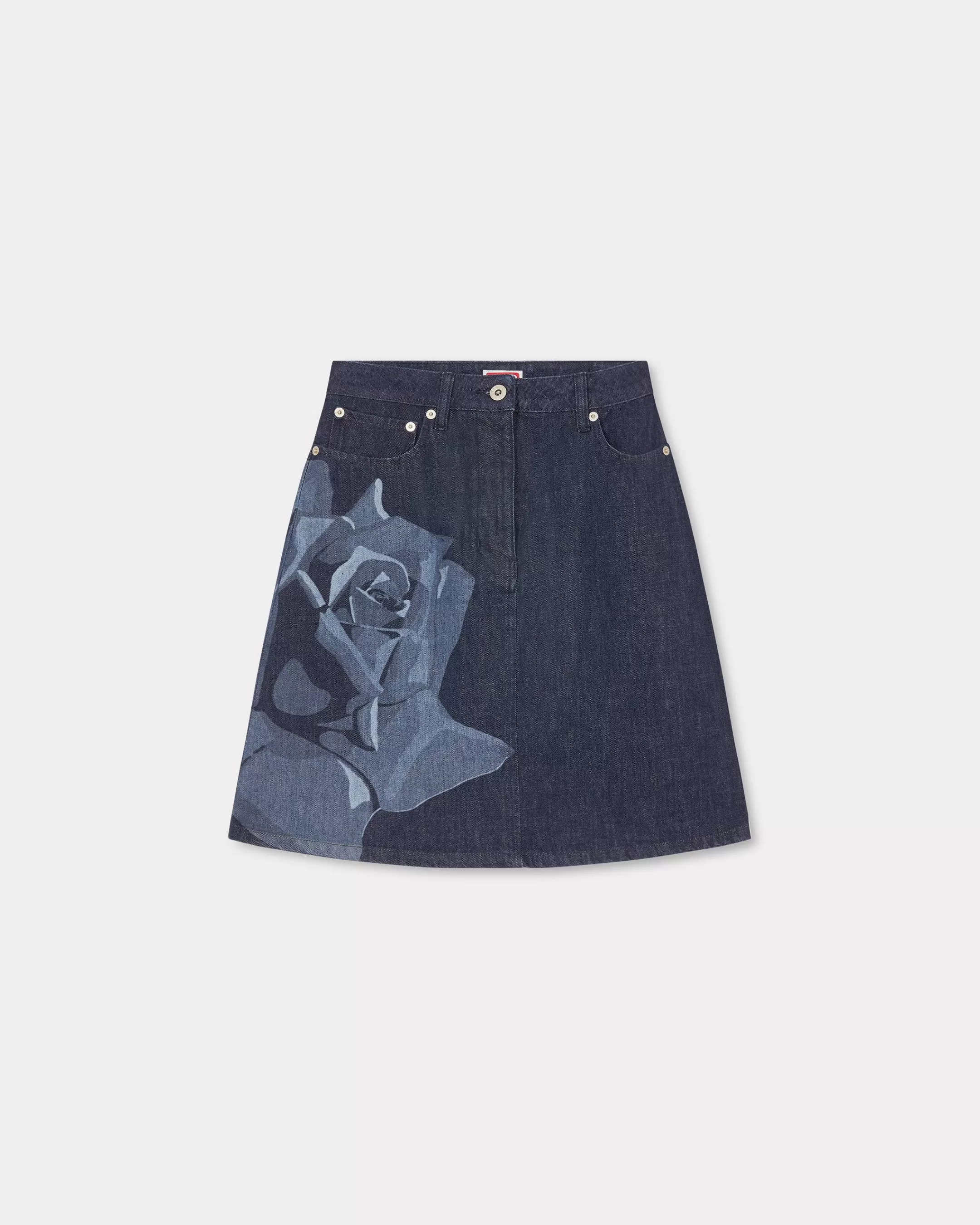 Dresses and Skirts*KENZO ' Rose' short skirt Rinse Blue Denim