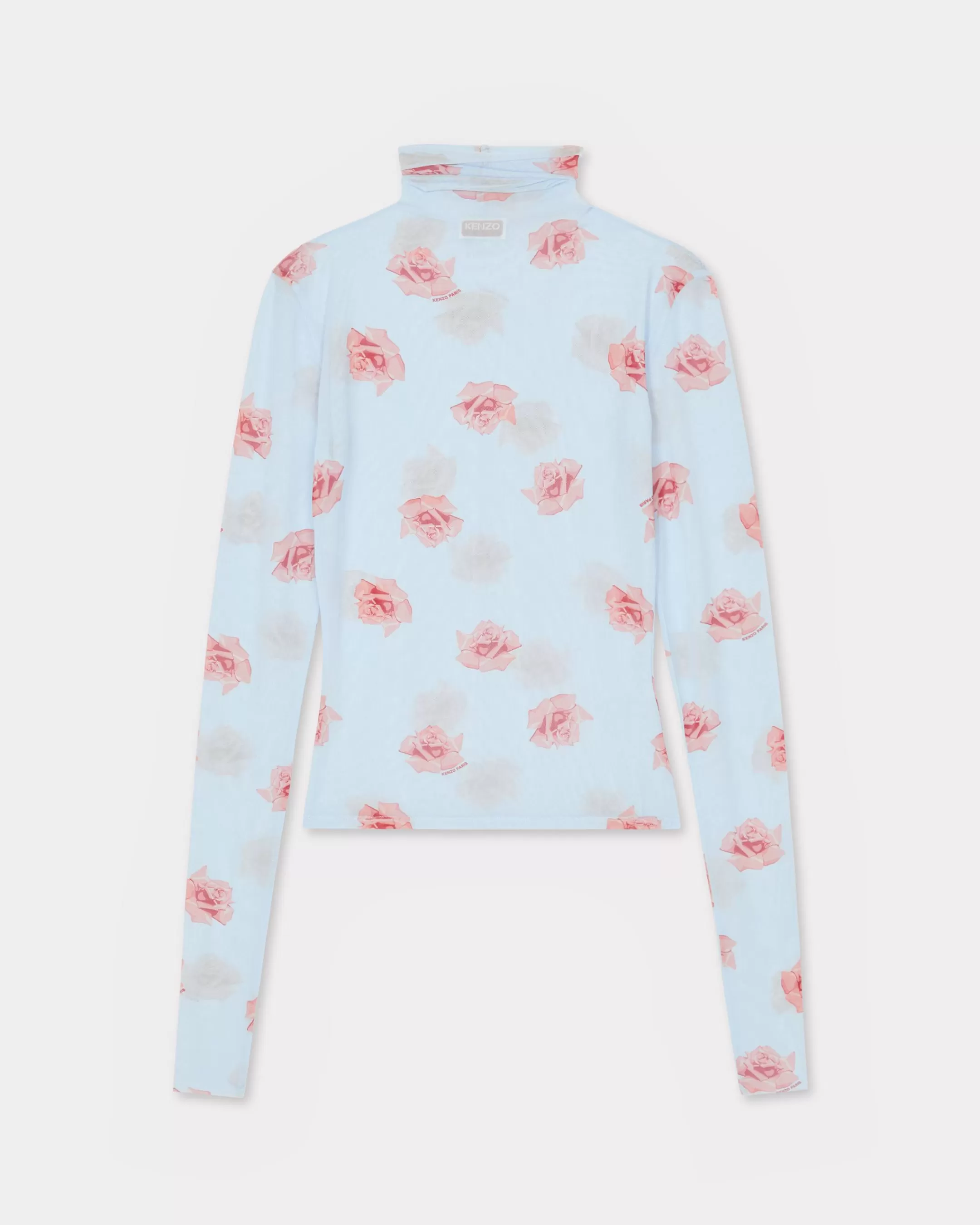 Tailoring | Shirts and Tops*KENZO ' Rose' turtleneck top Light Blue