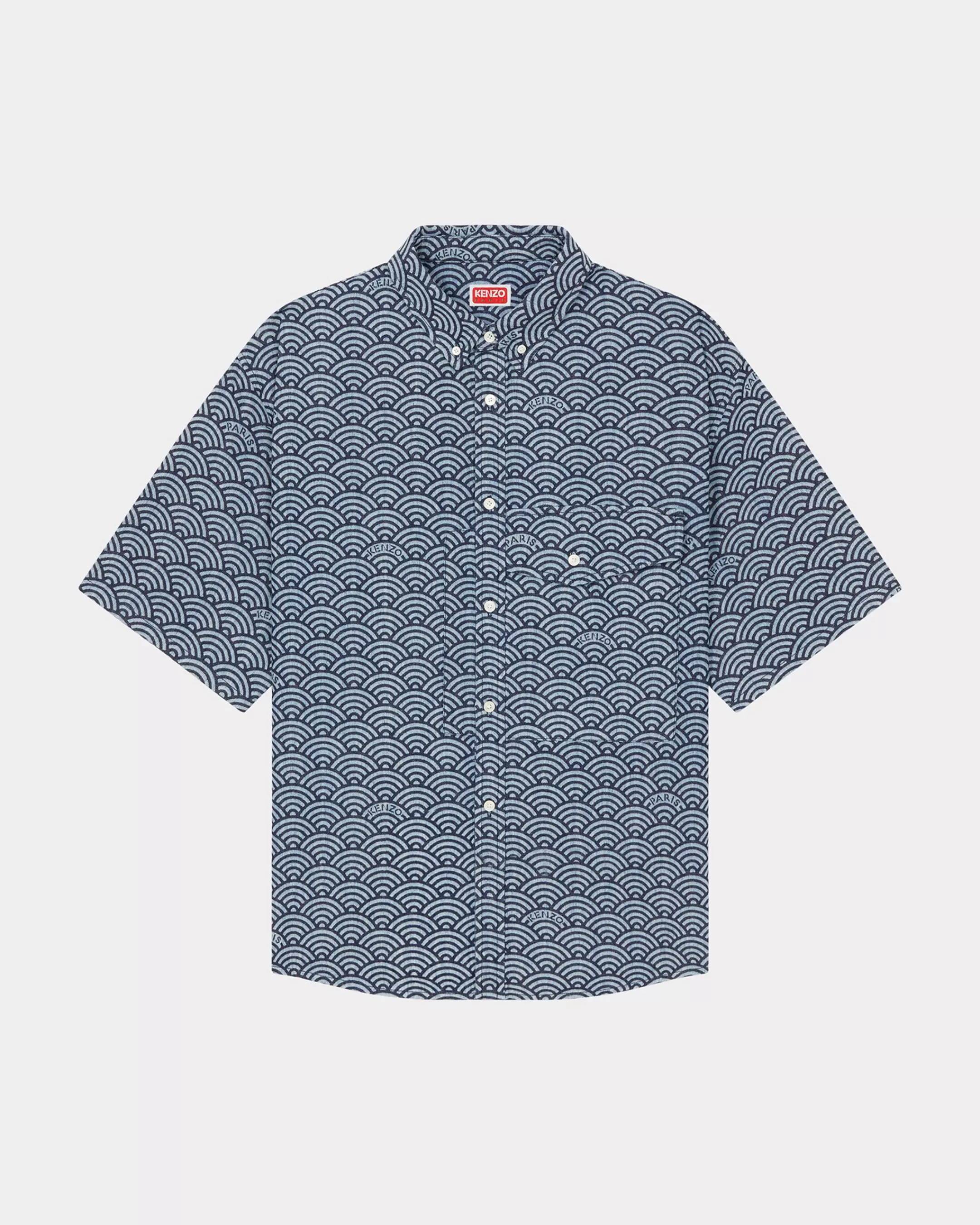 Denim | Shirts*KENZO ' Seigaiha' denim shirt Rinse Blue Denim