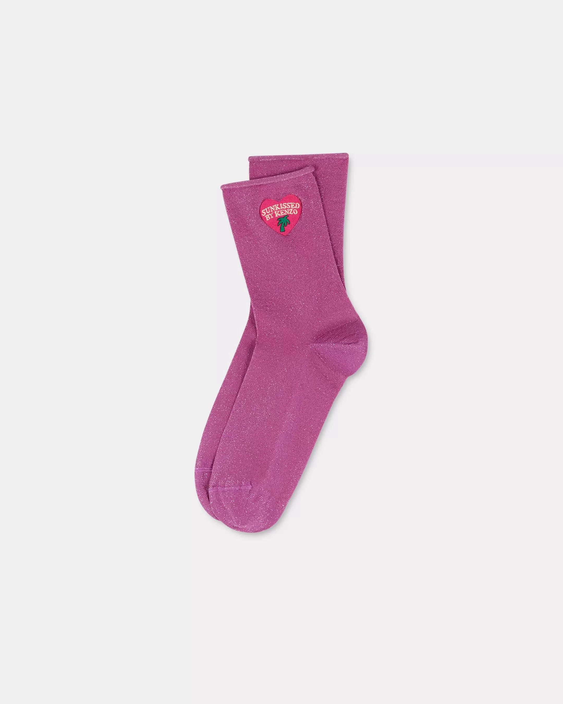 Socks | Socks*KENZO ' Stamp' cotton and metallic fibre socks Faded Pink