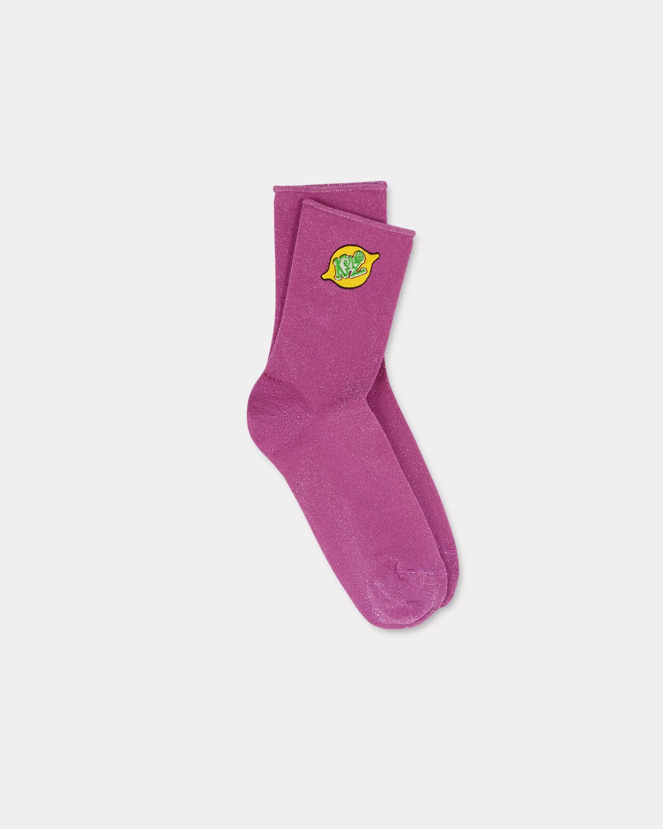 Socks | Socks*KENZO ' Stamp' cotton and metallic fibre socks Faded Pink