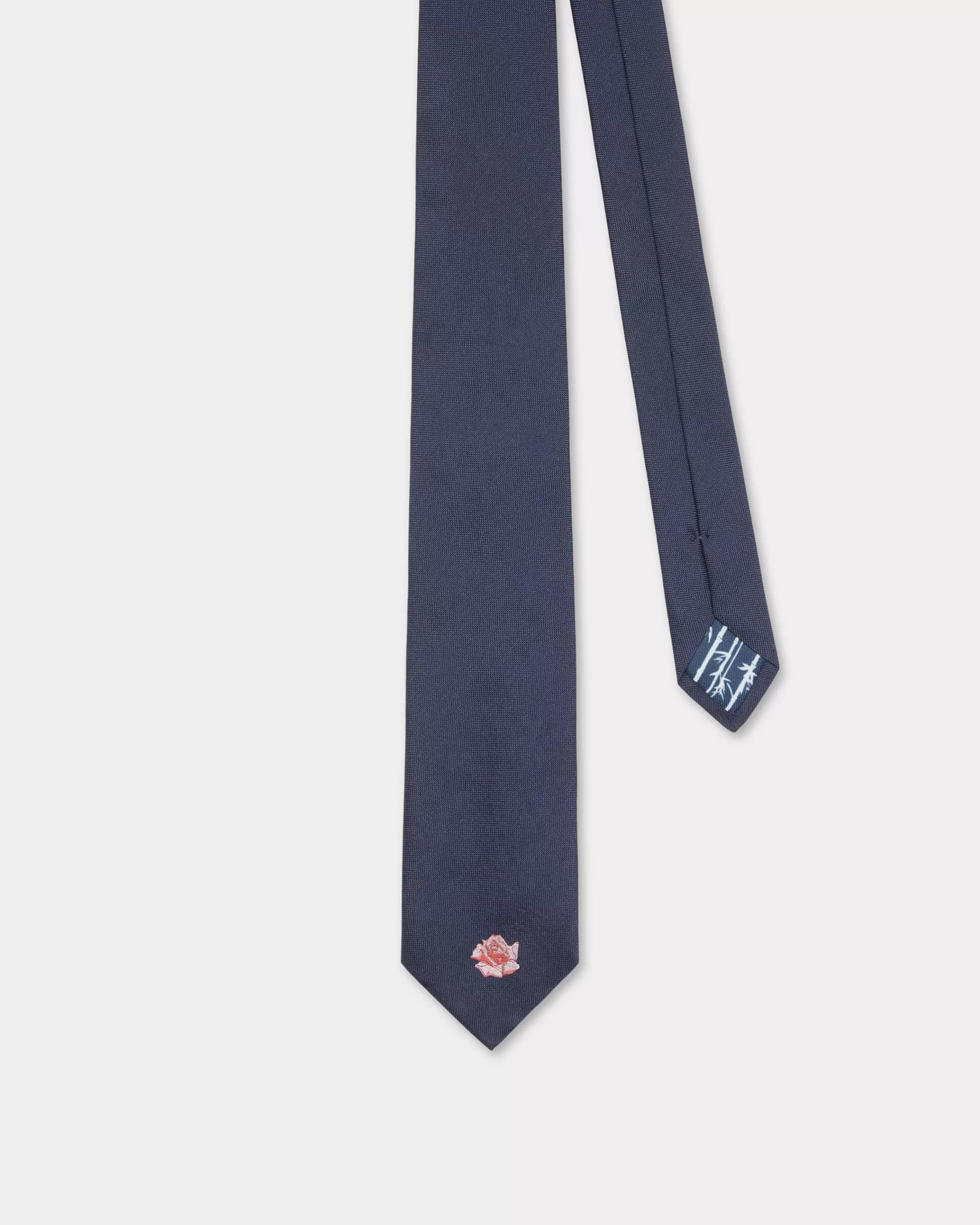 Tailoring | Ties*KENZO ' Stamp' silk tie Midnight Blue