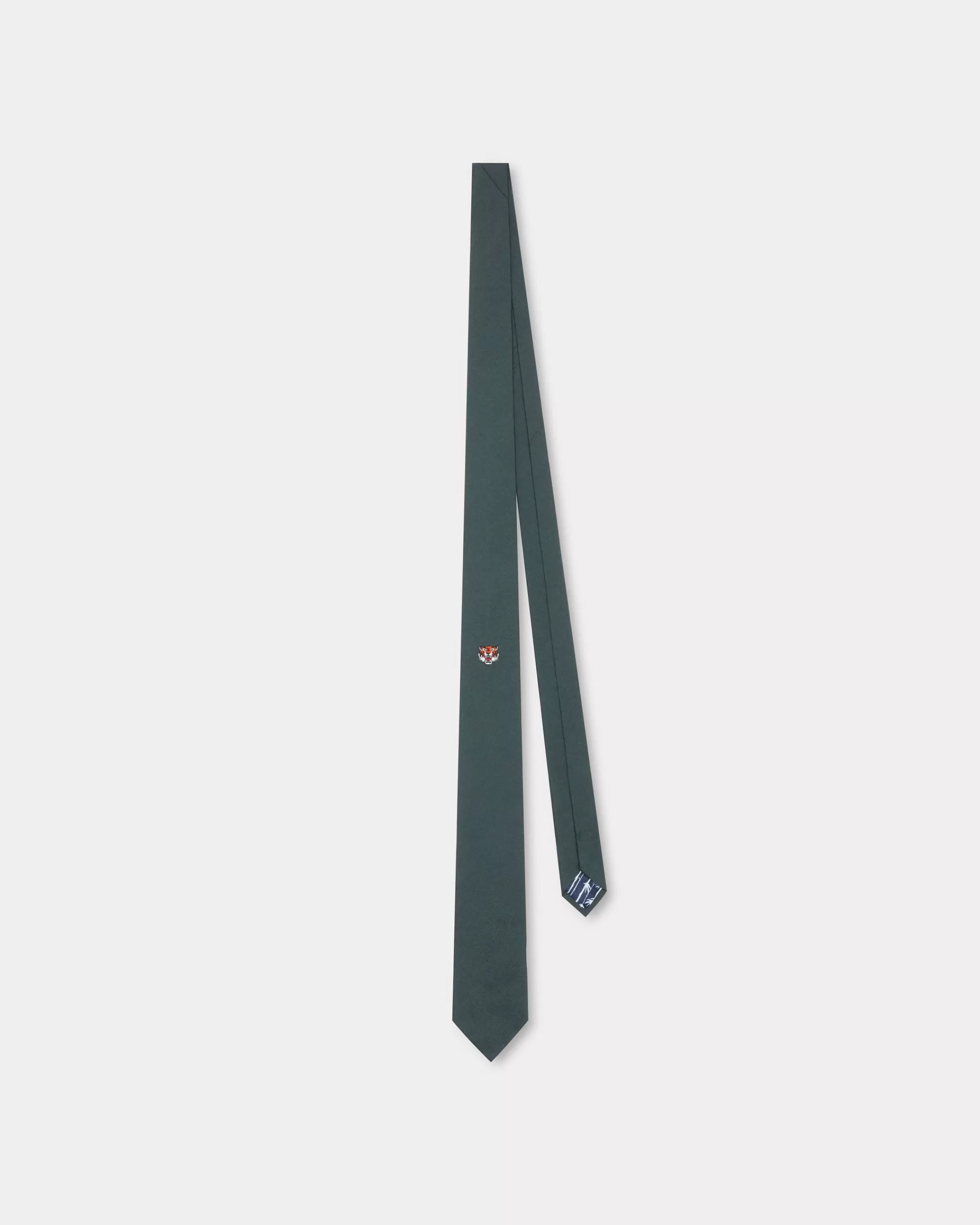 Tailoring | Ties*KENZO ' Stamp' silk tie Dark Khaki