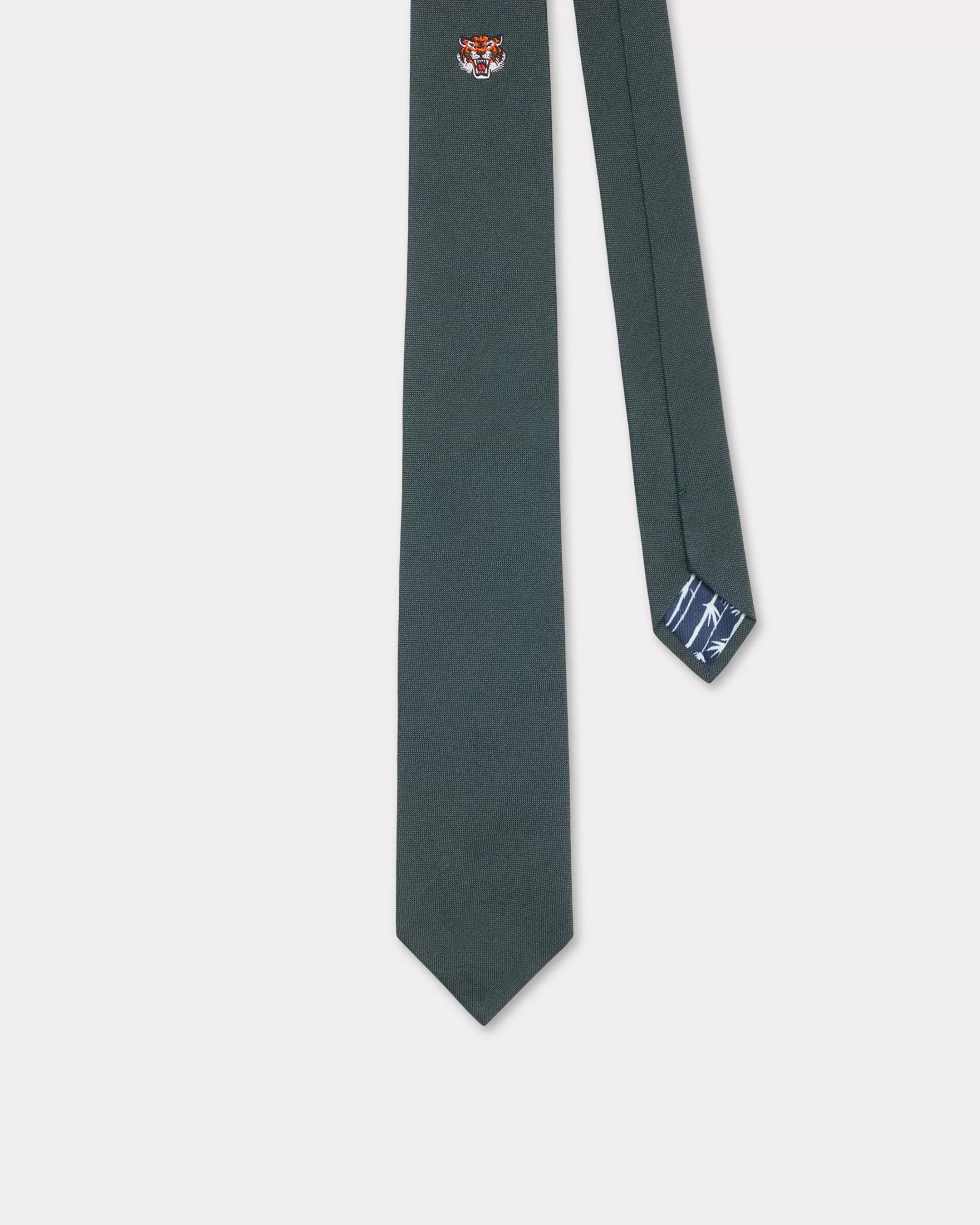 Tailoring | Ties*KENZO ' Stamp' silk tie Dark Khaki