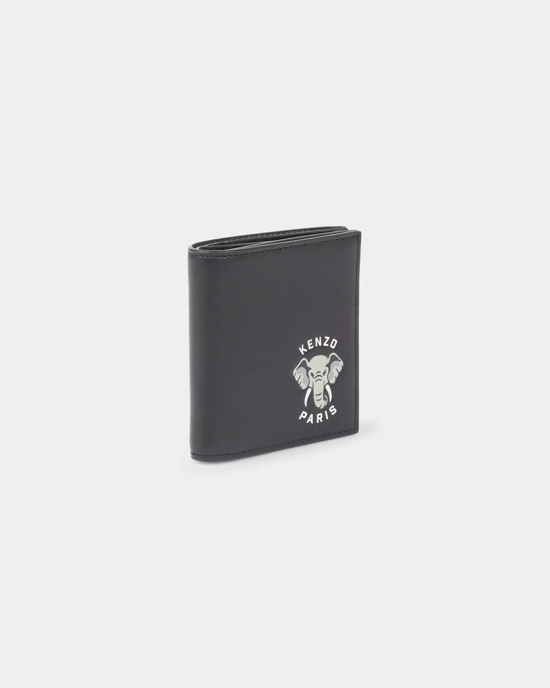 Small Leathergoods | Small Leathergoods*KENZO ' Varsity' foldable miniature leather wallet Black