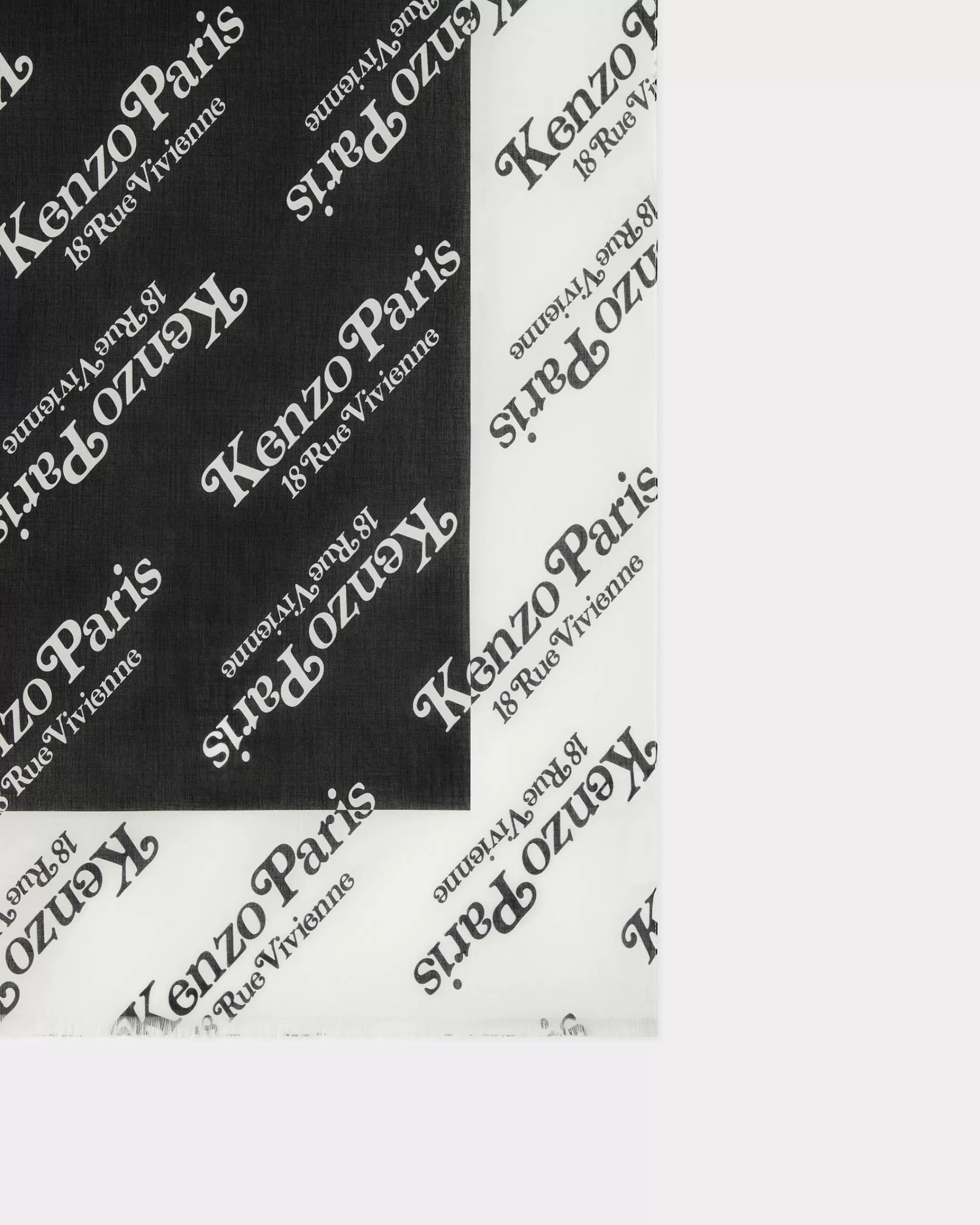 Scarves | Scarves*KENZO 'GRAM' cotton wrap Black