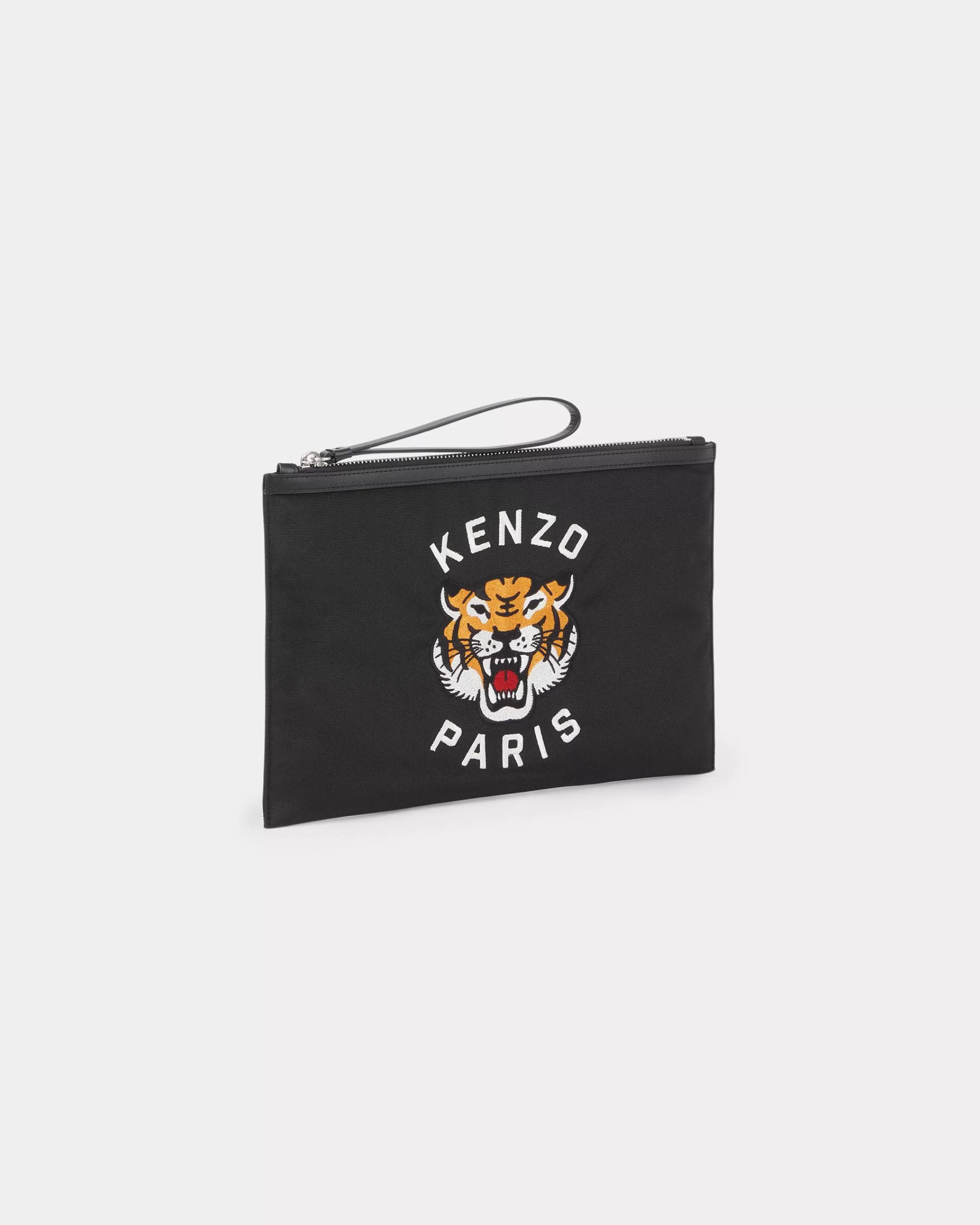 Small Leathergoods | Small Leathergoods*KENZO Large ' Varsity' purse in embroidered nylon Black