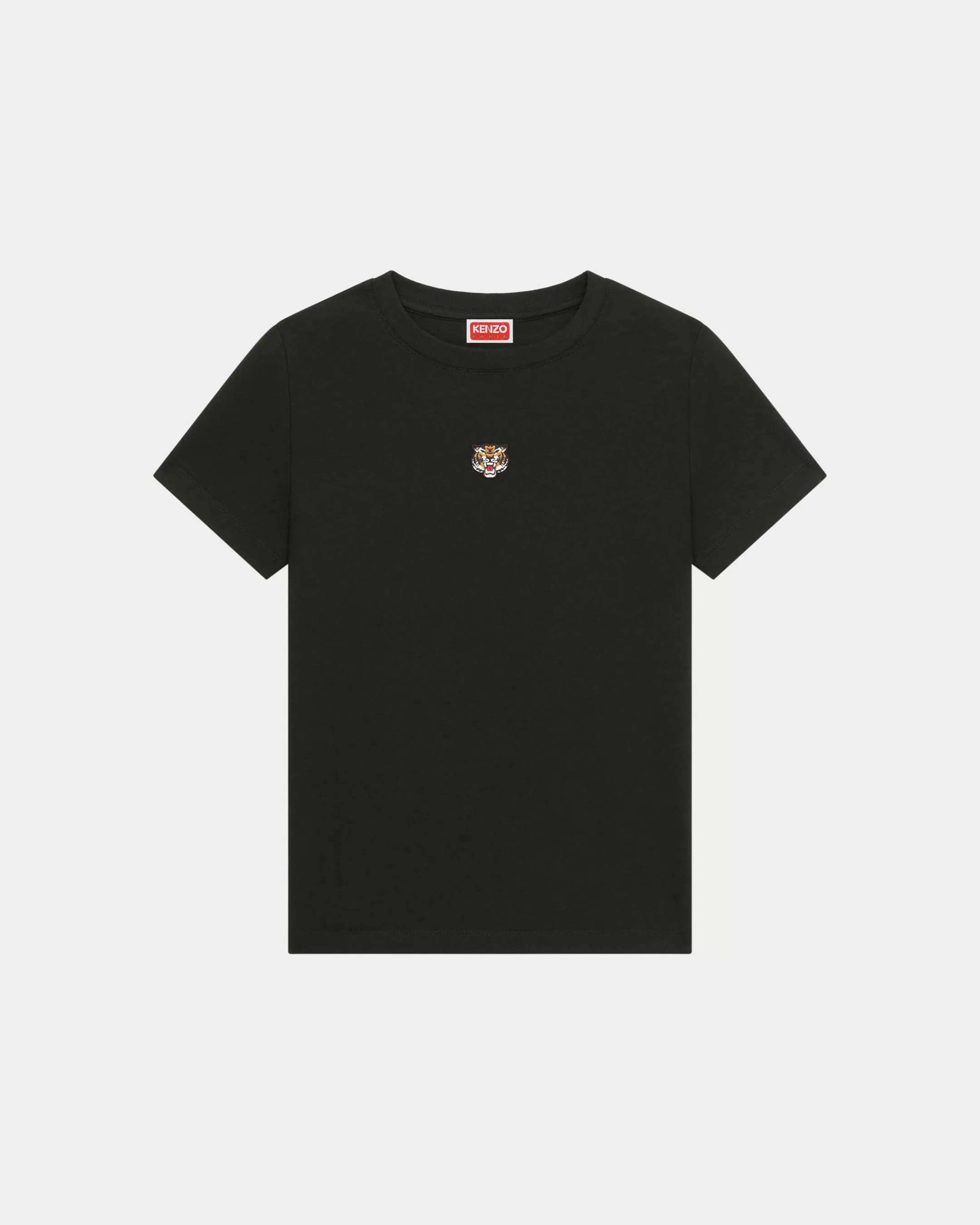 T-shirts and Polos | Lucky Tiger*KENZO 'Lucky Tiger Crest' embroidered classic T-shirt Black