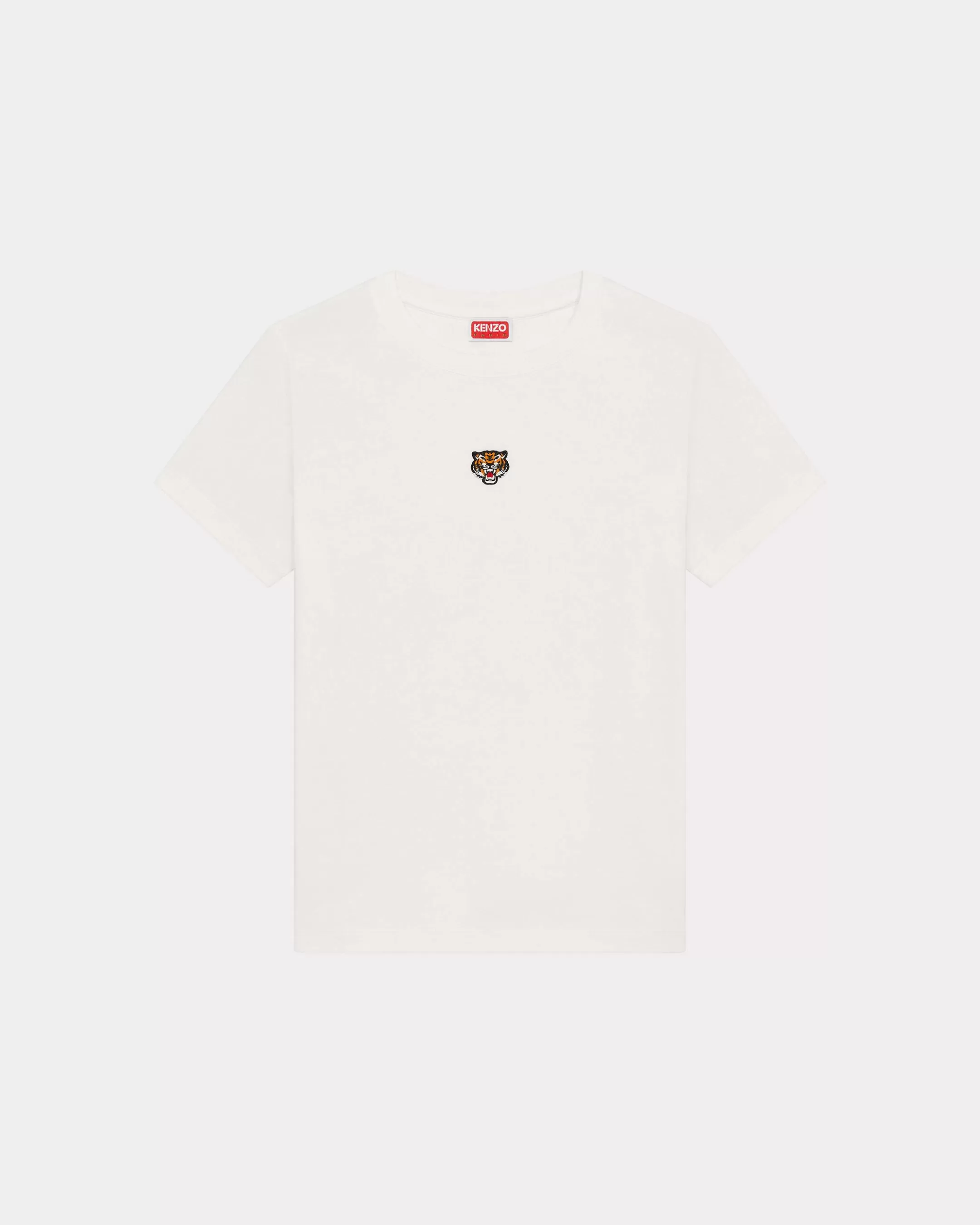 T-shirts and Polos | Lucky Tiger*KENZO 'Lucky Tiger Crest' embroidered classic T-shirt Off White