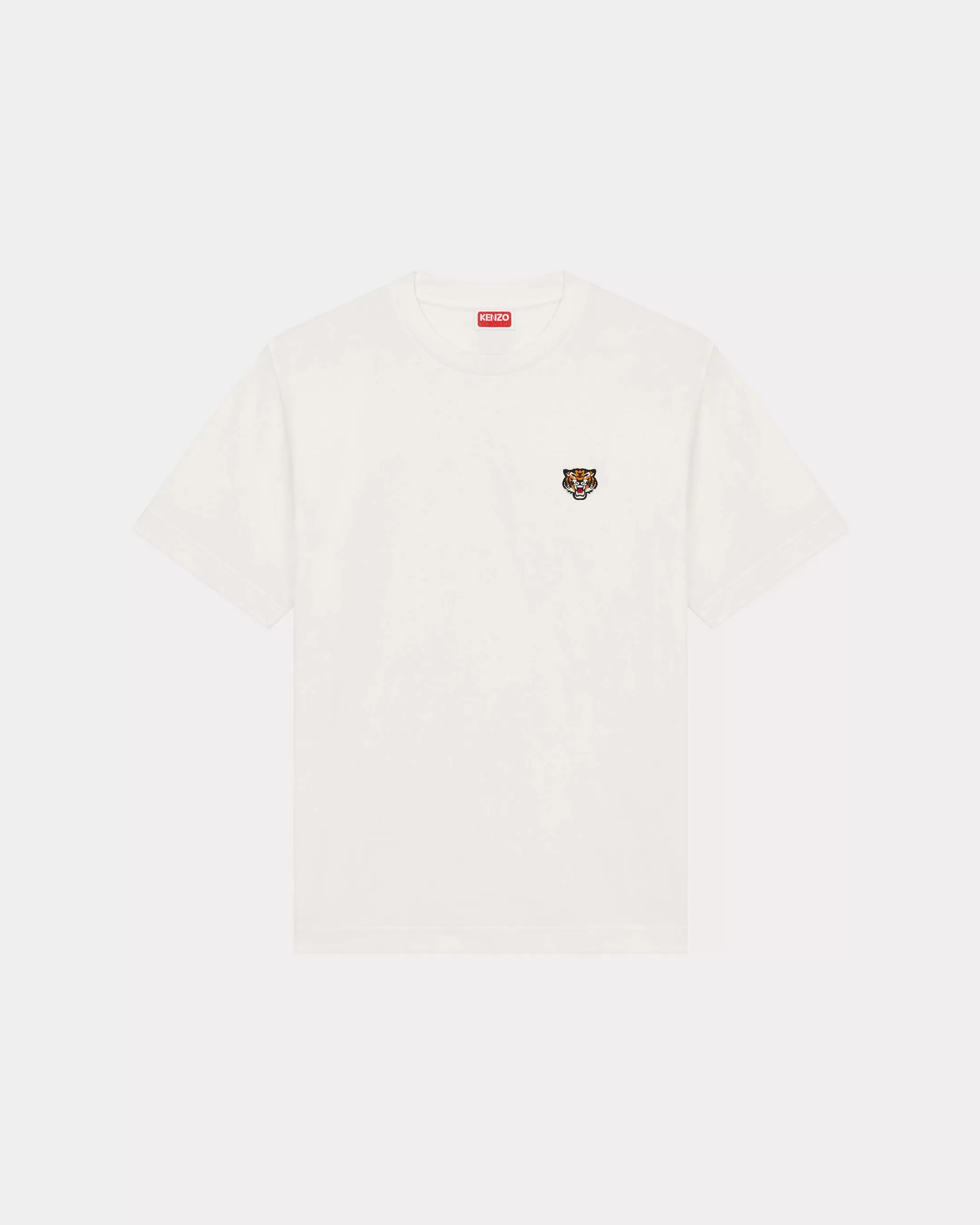 T-shirts and Polos | Lucky Tiger*KENZO 'Lucky Tiger Crest' embroidered classic T-shirt Off White