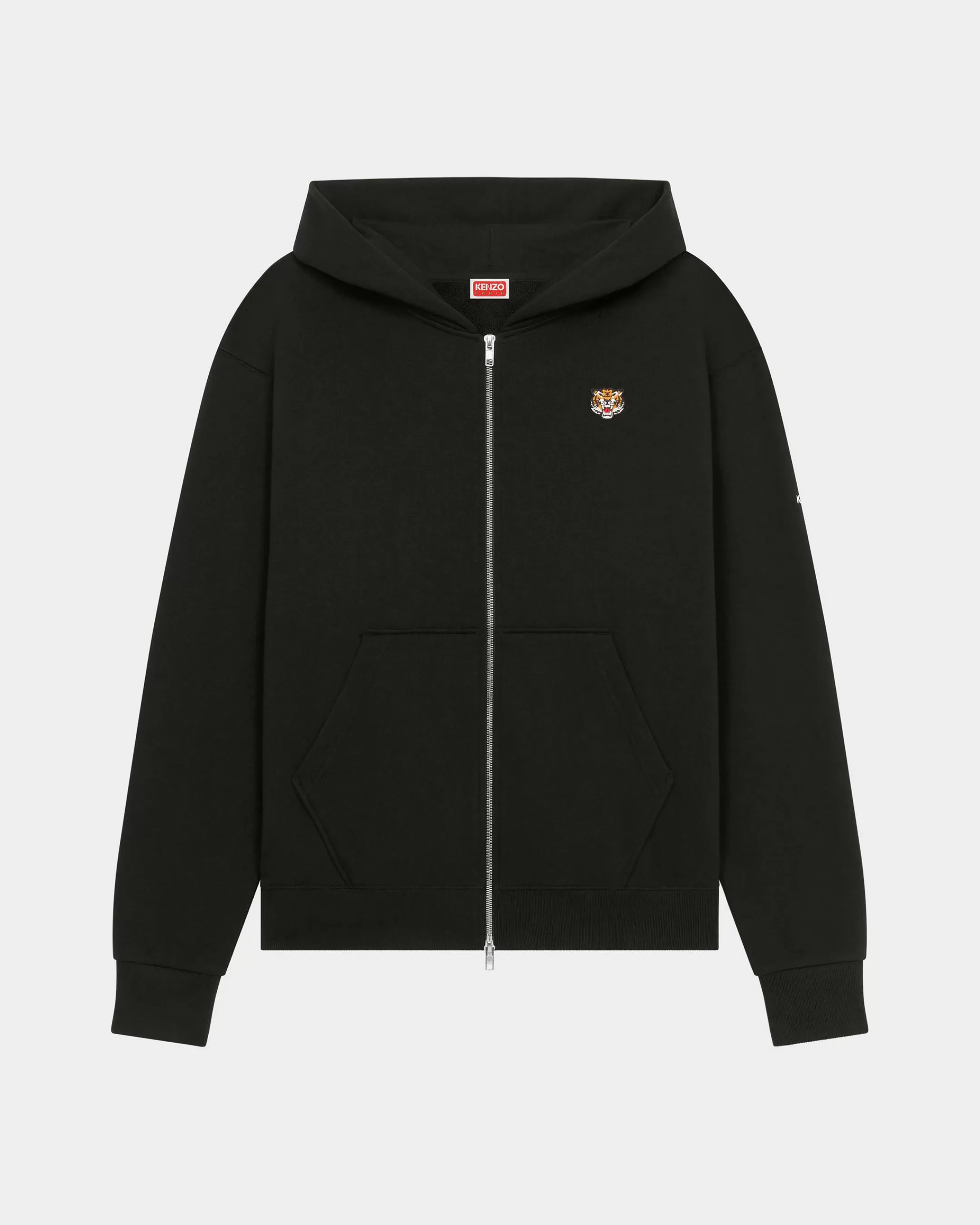 Sweatshirts and Hoodies | Lucky Tiger*KENZO 'Lucky Tiger Crest' embroidered zip-up hoodie Black