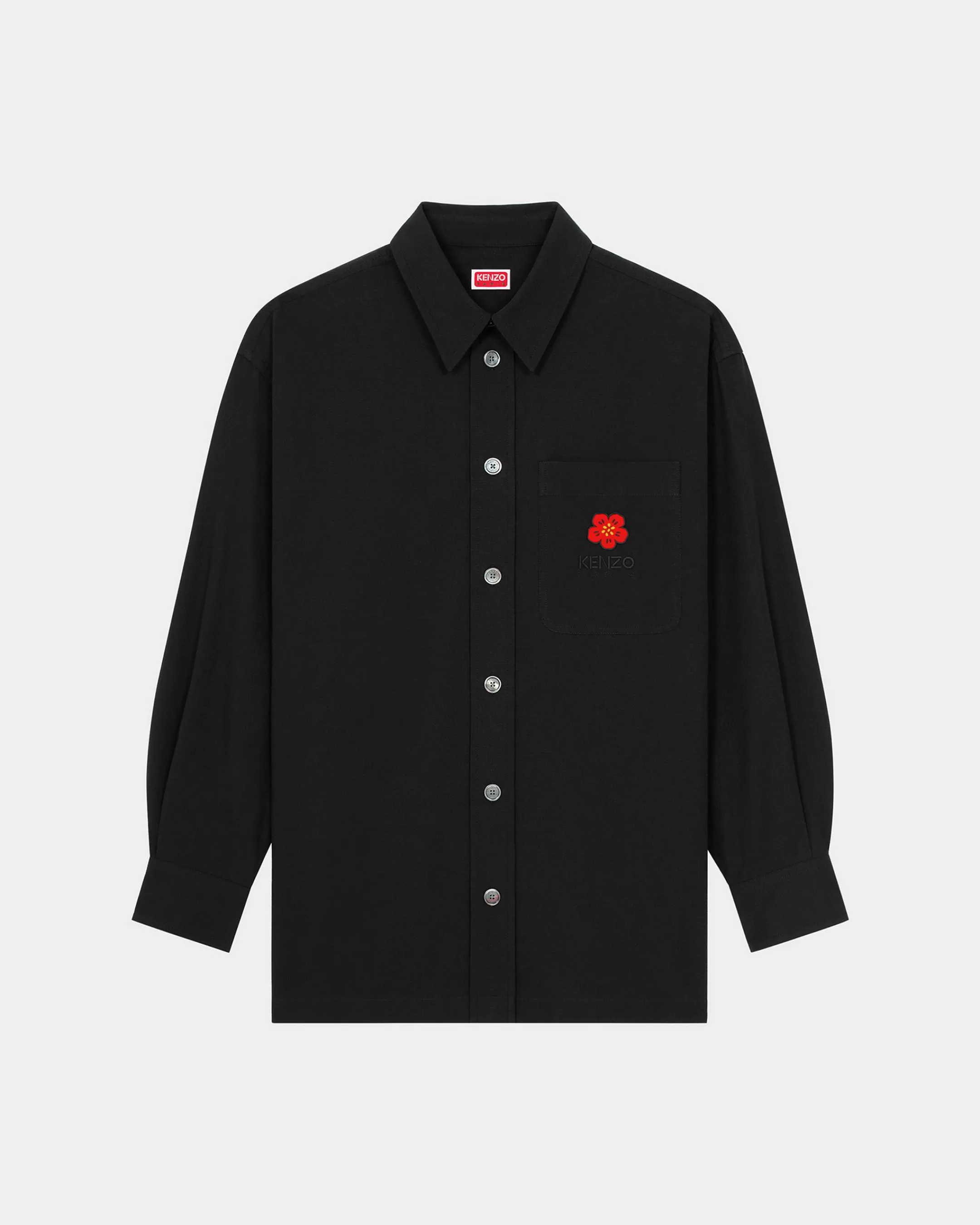 Shirts | Boke Flower*KENZO Oversized 'Boke Flower' embroidered shirt Black