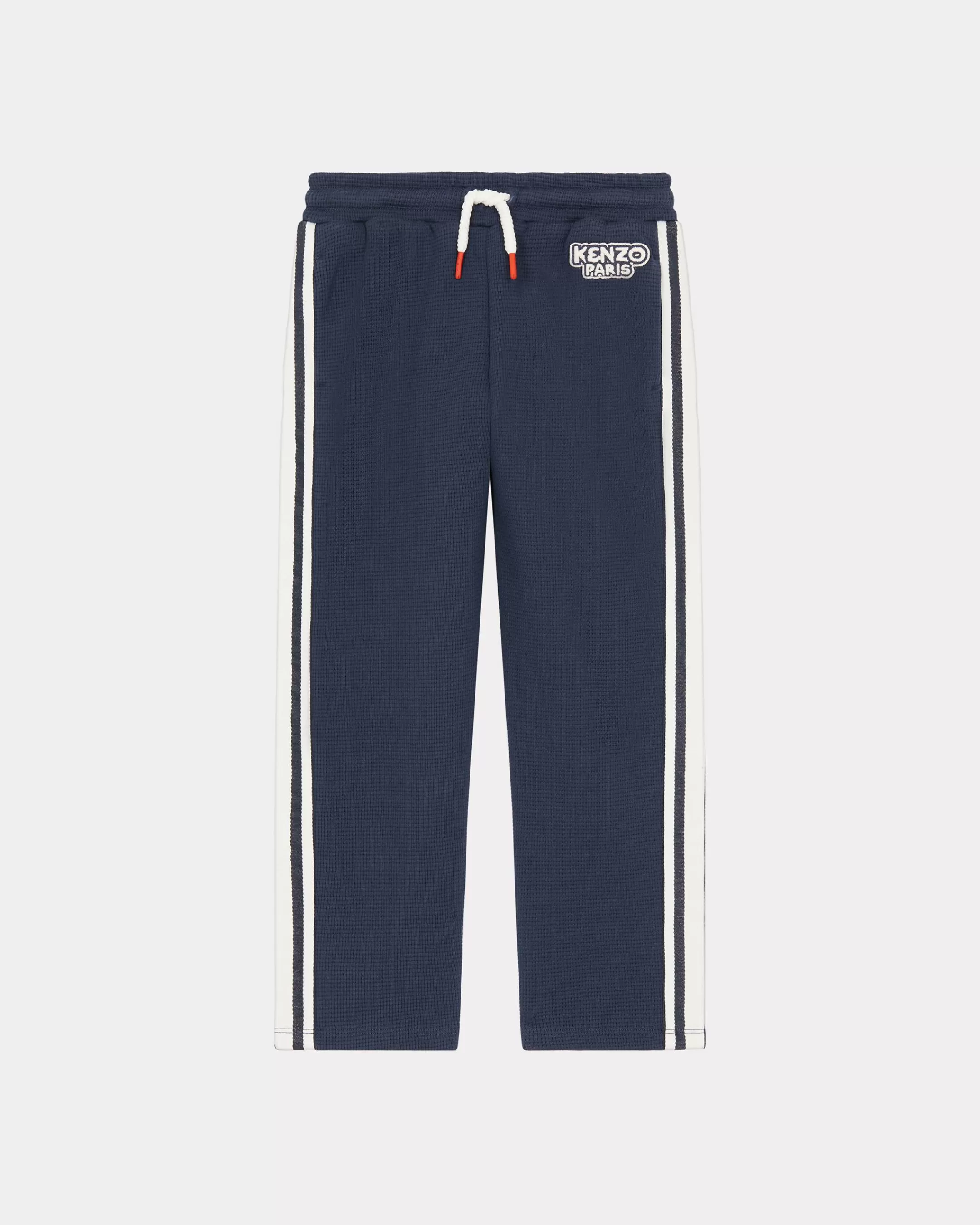 BOYS (3-12 YEARS)*KENZO 'Sailor' honeycomb embroidered trousers Navy Blue