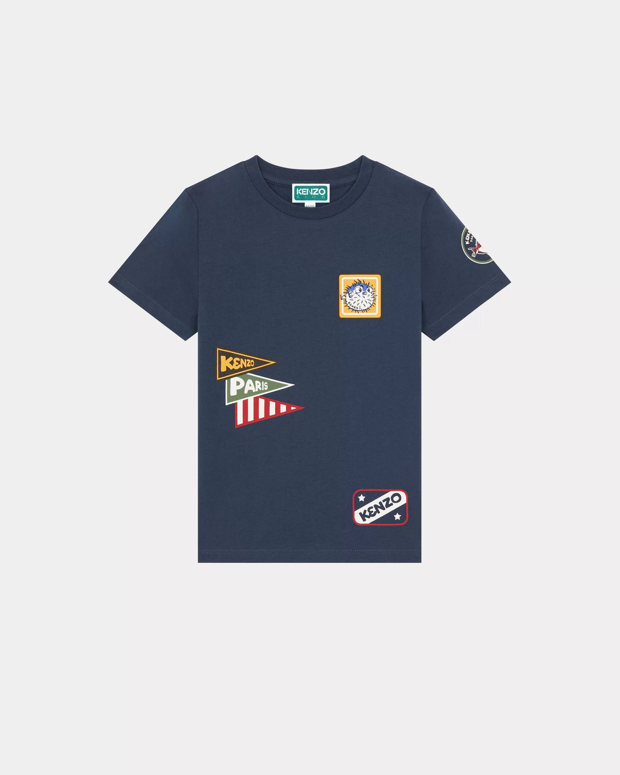 BOYS (3-12 YEARS)*KENZO 'Sailor' patterned cotton T-shirt Navy Blue