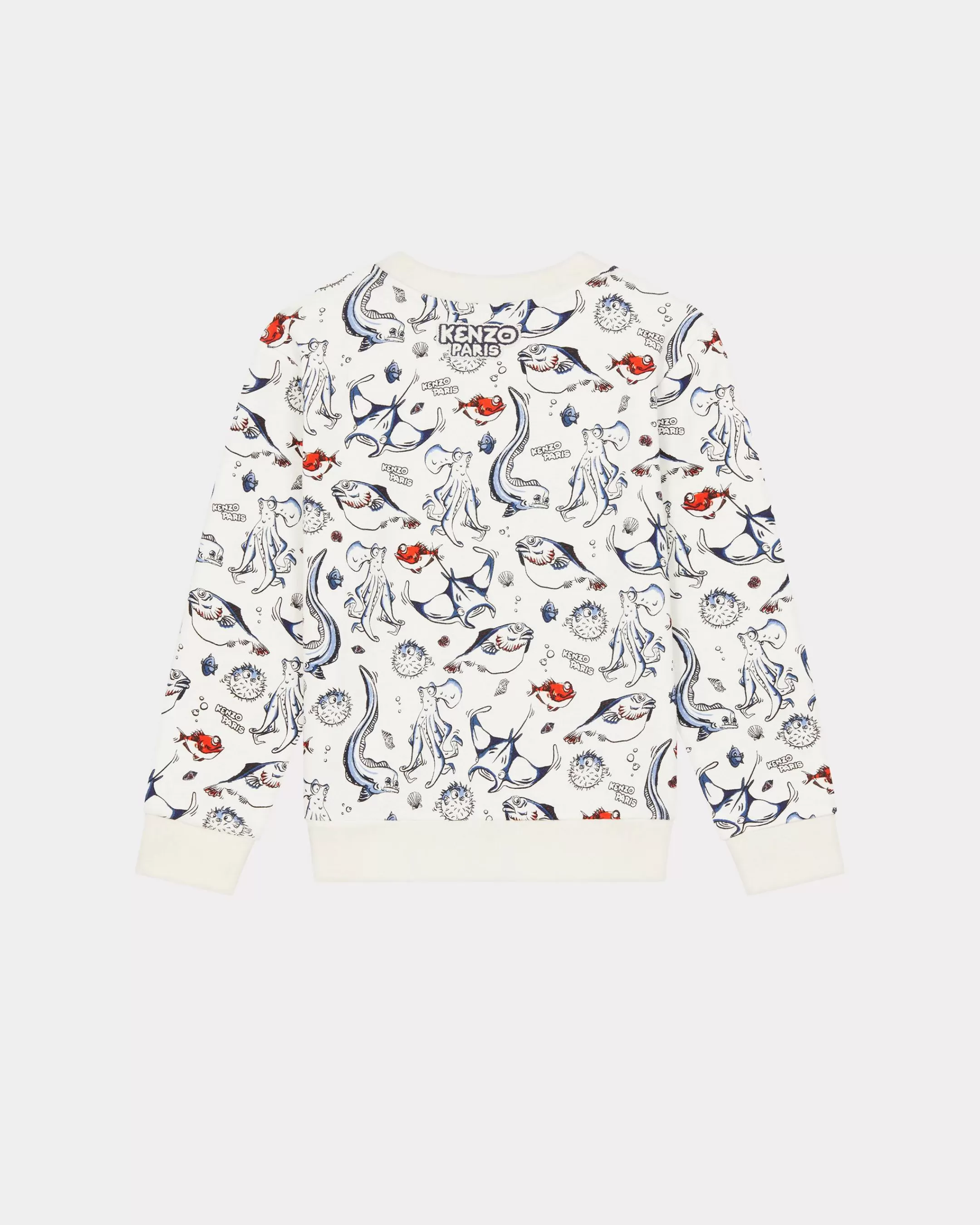 BOYS (3-12 YEARS) | GIRLS (3-12 YEARS)*KENZO 'Sailor' printed fleece sweatshirt White