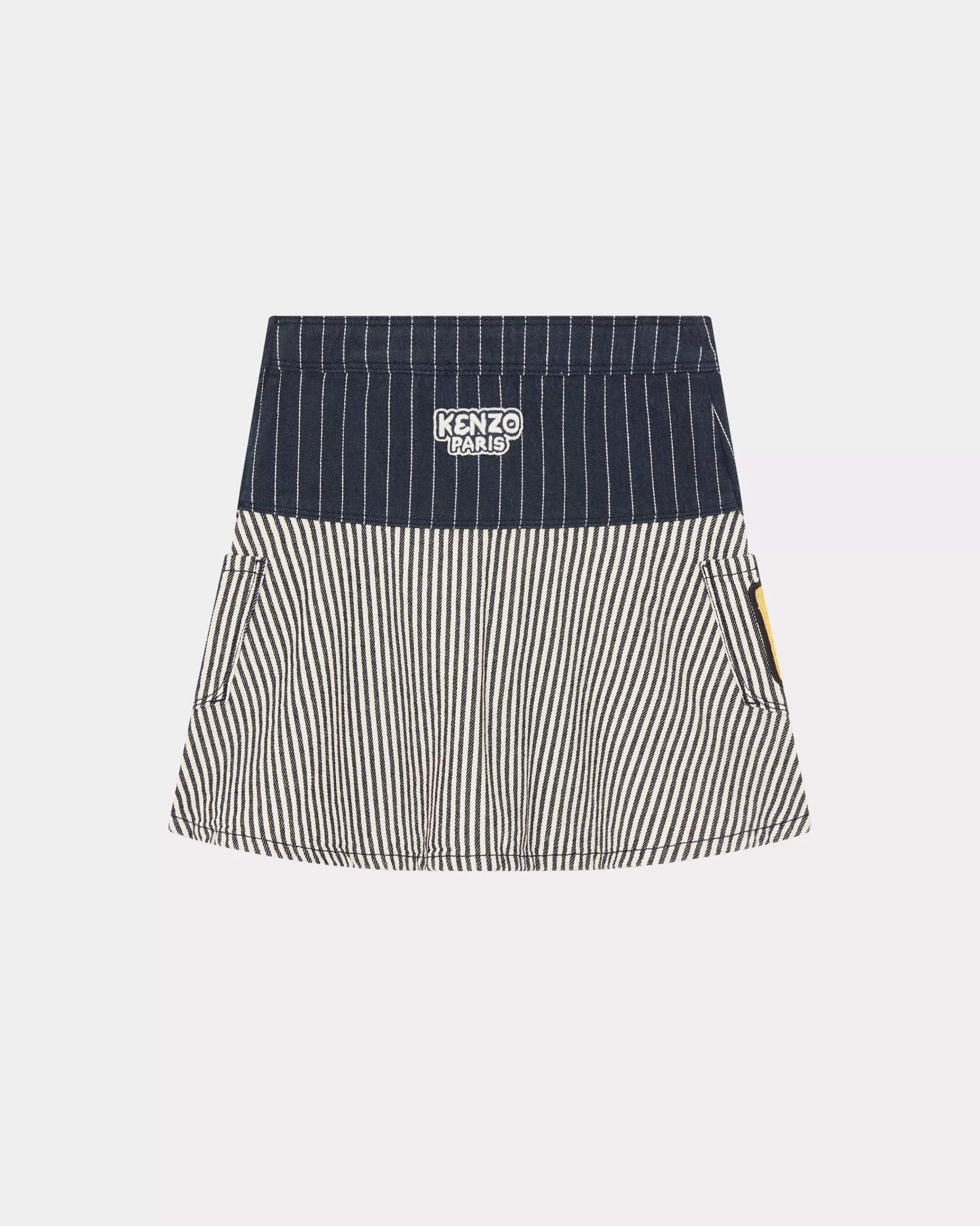 GIRLS (3-12 YEARS)*KENZO 'Sailor' striped denim skirt Navy Blue