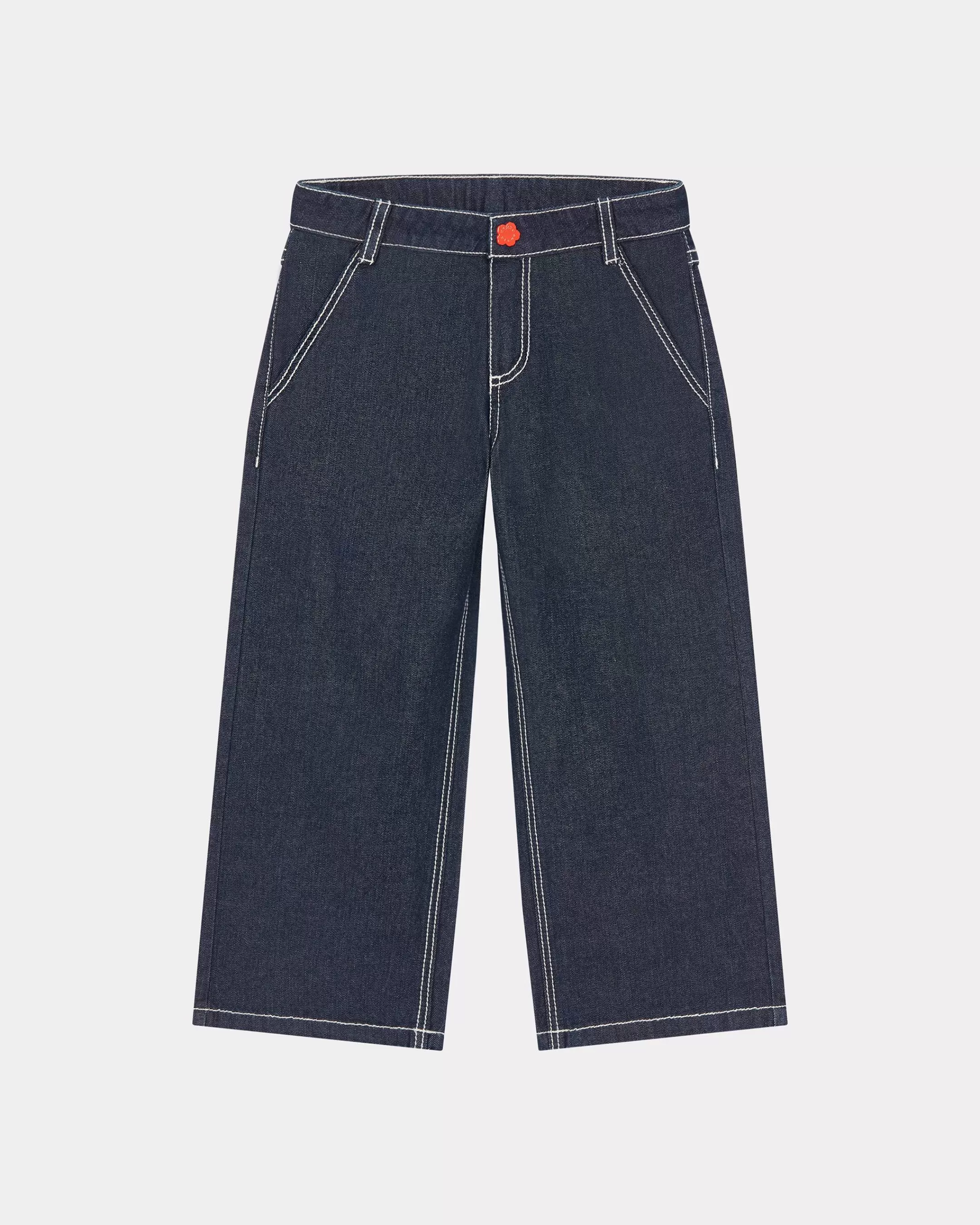 GIRLS (3-12 YEARS)*KENZO 'Sailor' wide-leg jeans Navy Blue