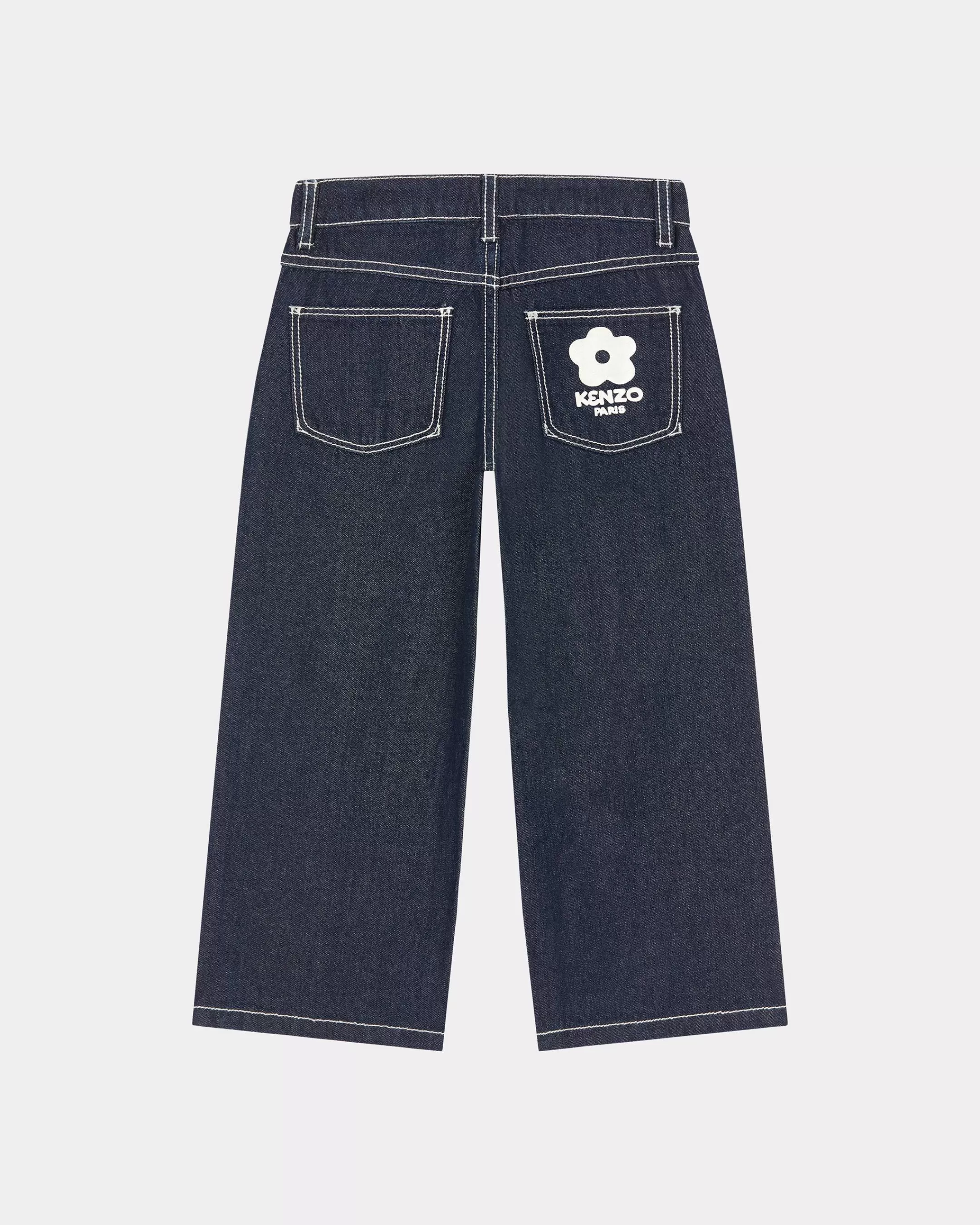 GIRLS (3-12 YEARS)*KENZO 'Sailor' wide-leg jeans Navy Blue