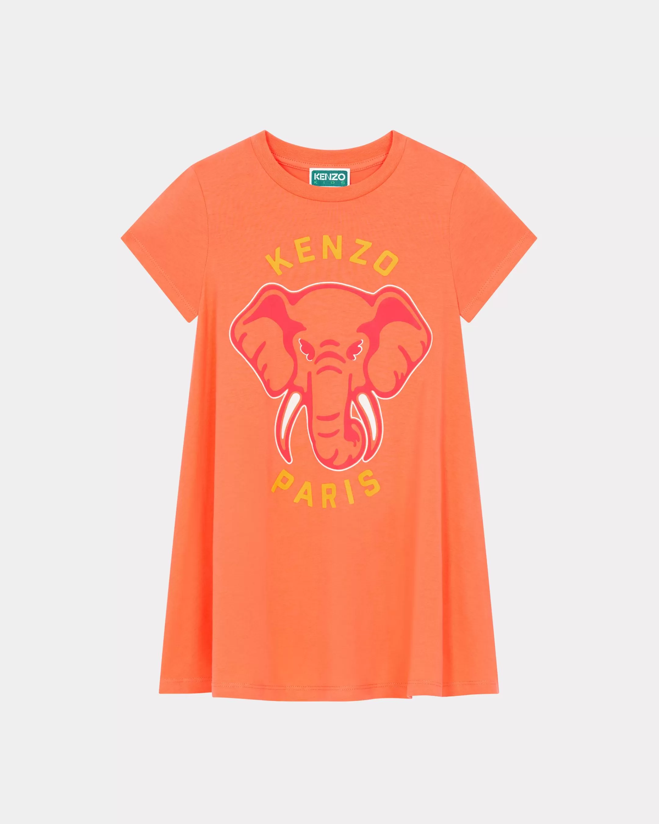 GIRLS (3-12 YEARS)*KENZO Short-sleeved cotton dress Poppy