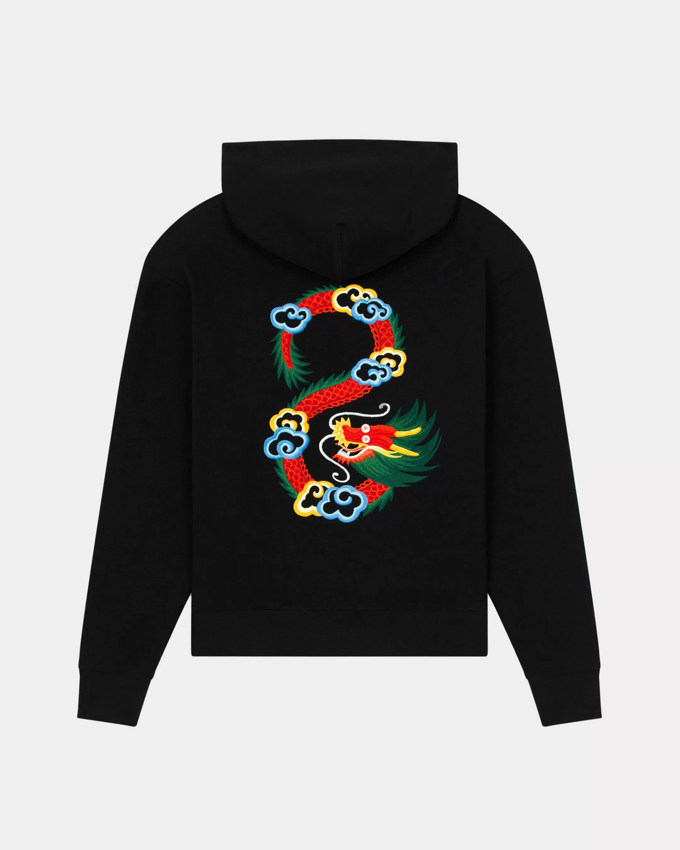 Sweatshirts and Hoodies*KENZO 'Year of the Dragon' classic hooded embroidered sweatshirt Black