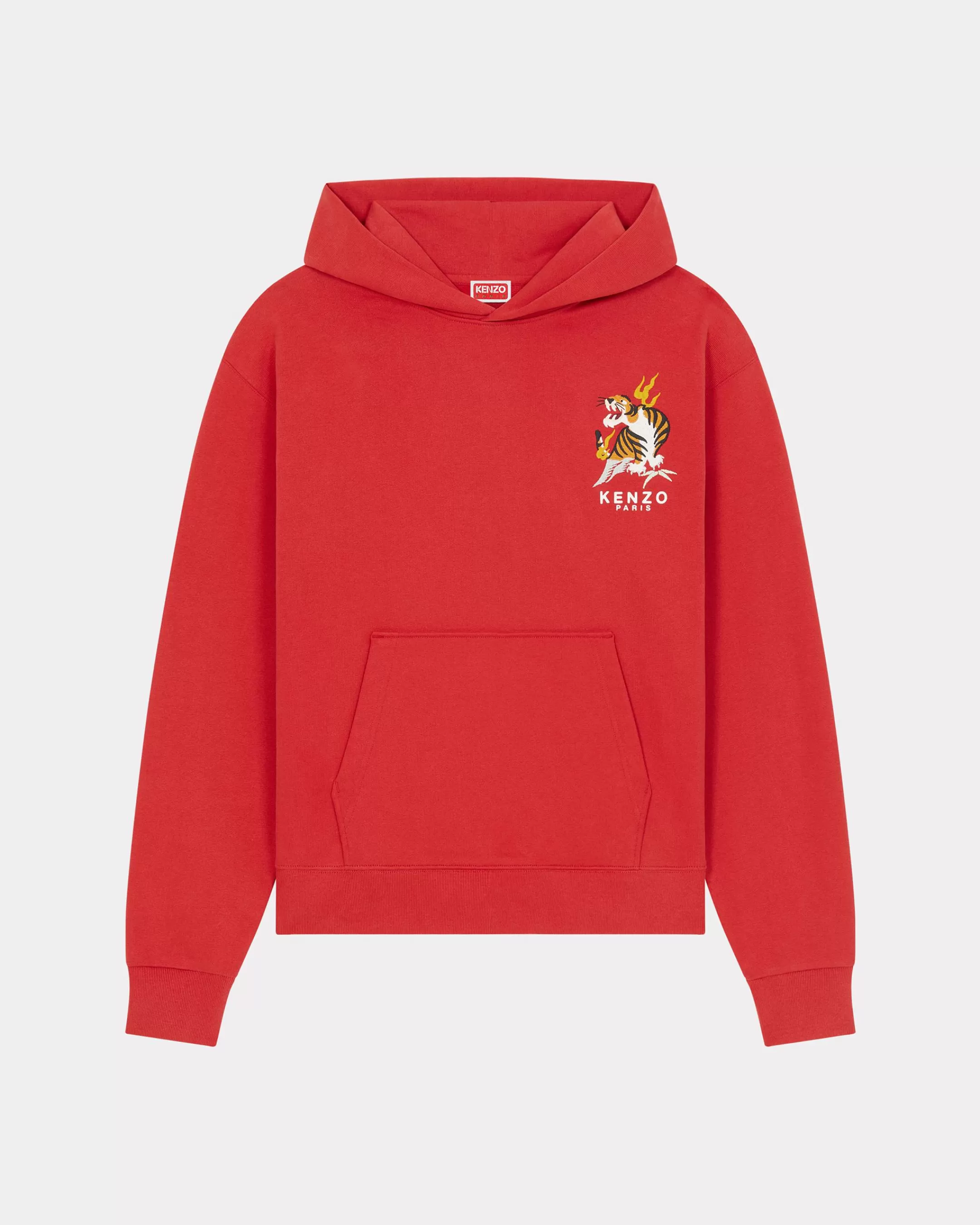 Sweatshirts and Hoodies*KENZO 'Year of the Dragon' classic hooded embroidered sweatshirt Cherry