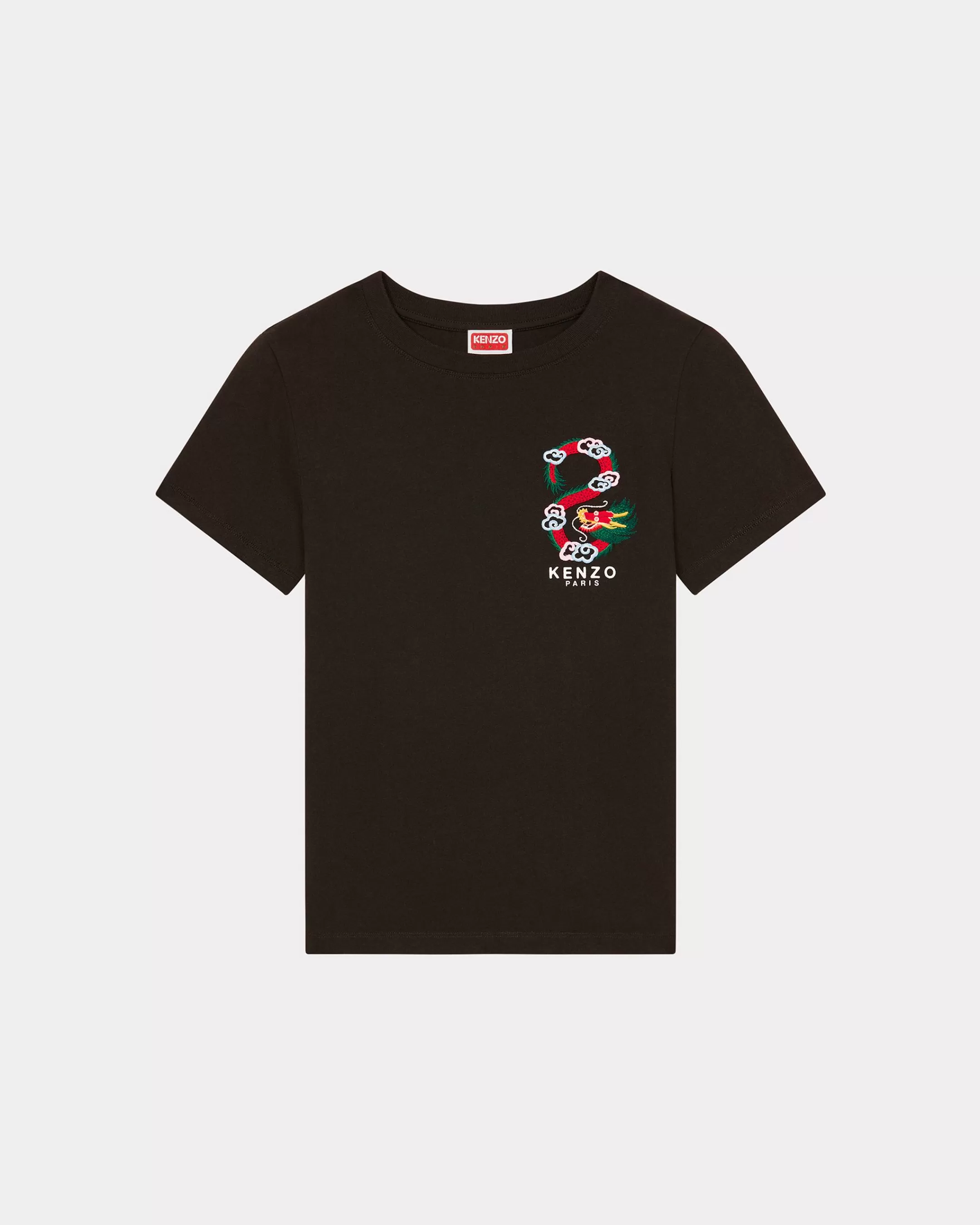 T-shirts and Polos*KENZO 'Year of the Dragon Crest' embroidered classic T-shirt Black