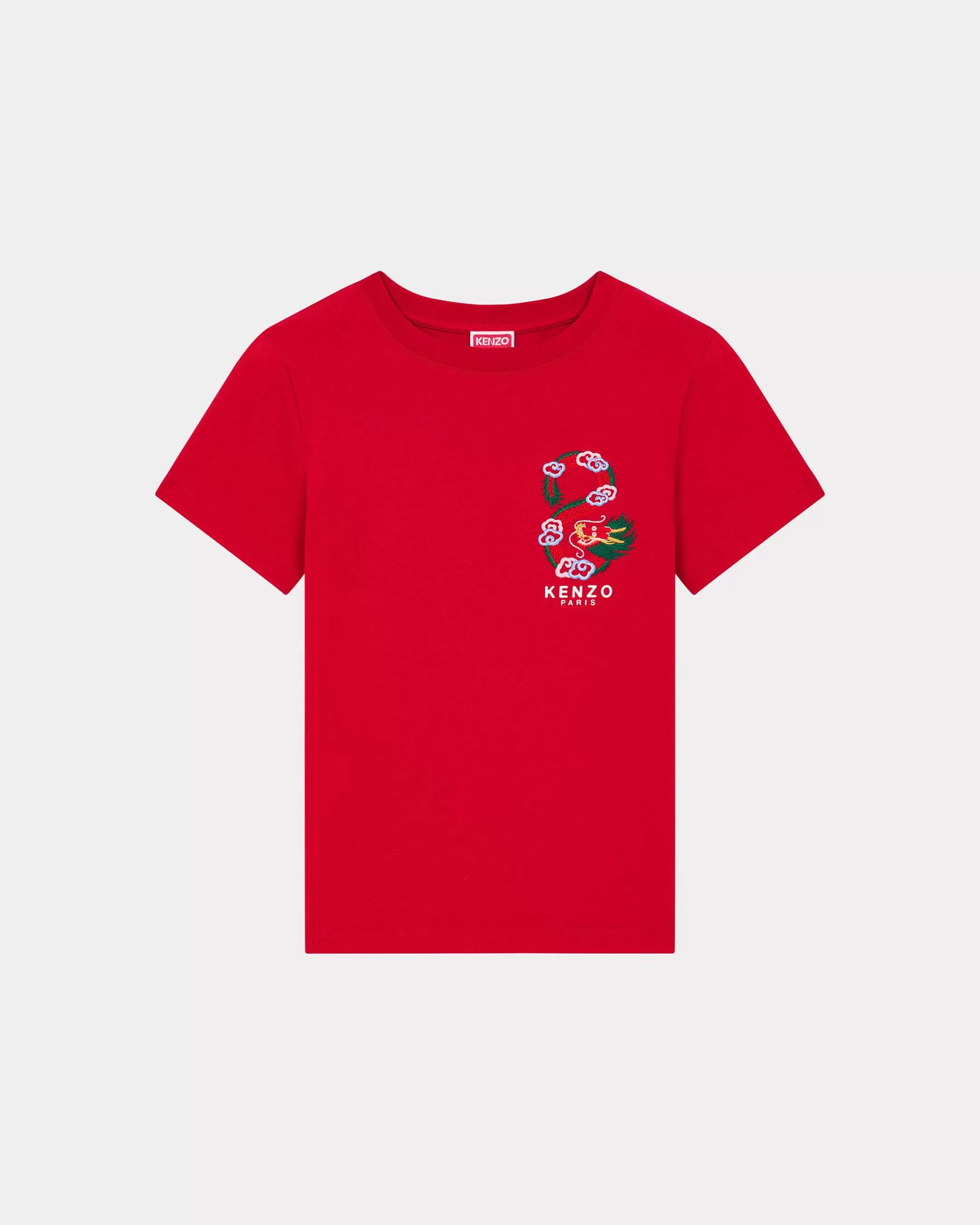 T-shirts and Polos*KENZO 'Year of the Dragon Crest' embroidered classic T-shirt Cherry