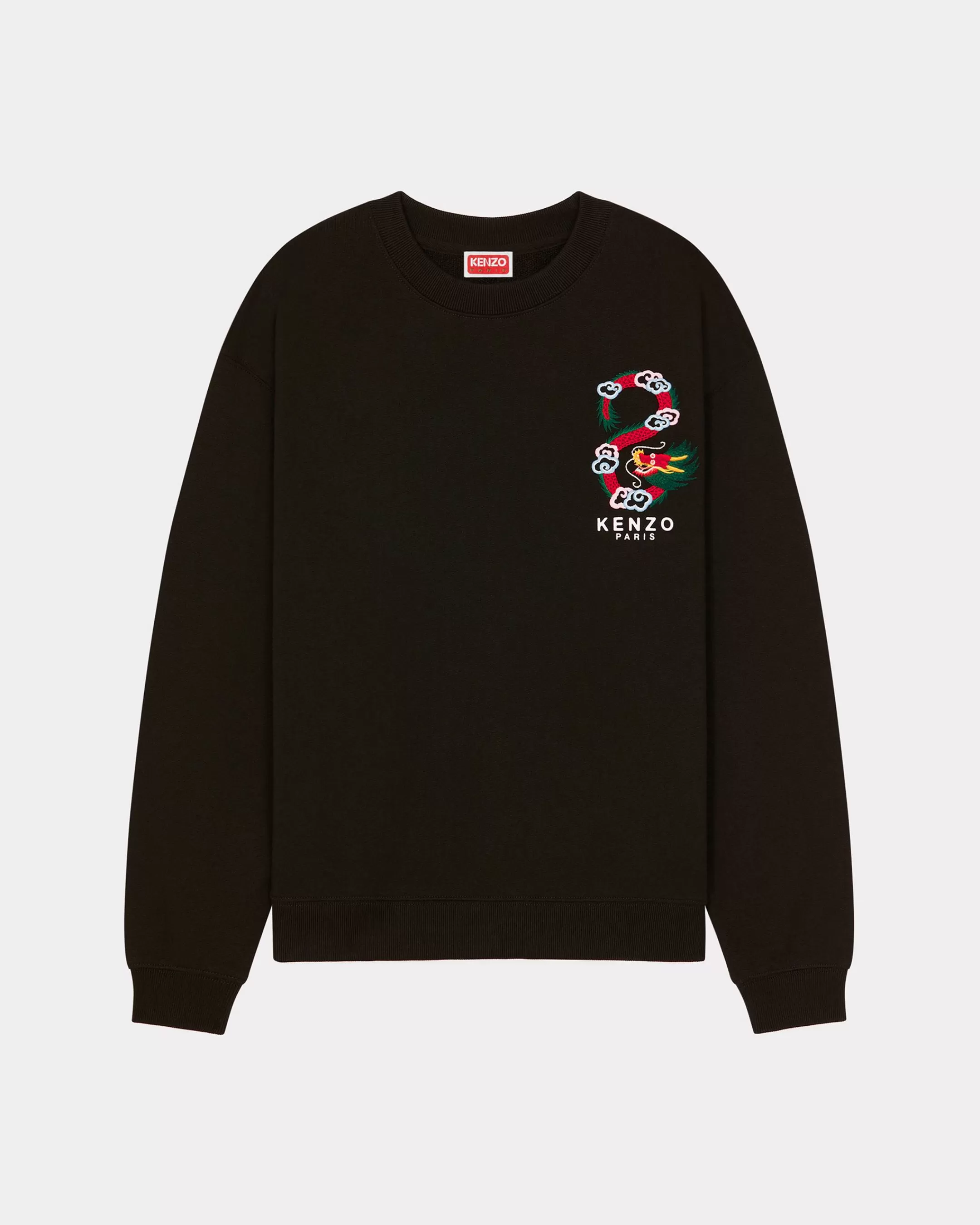 Sweatshirts and Hoodies*KENZO 'Year of the Dragon Crest' embroidered regular sweatshirt Black