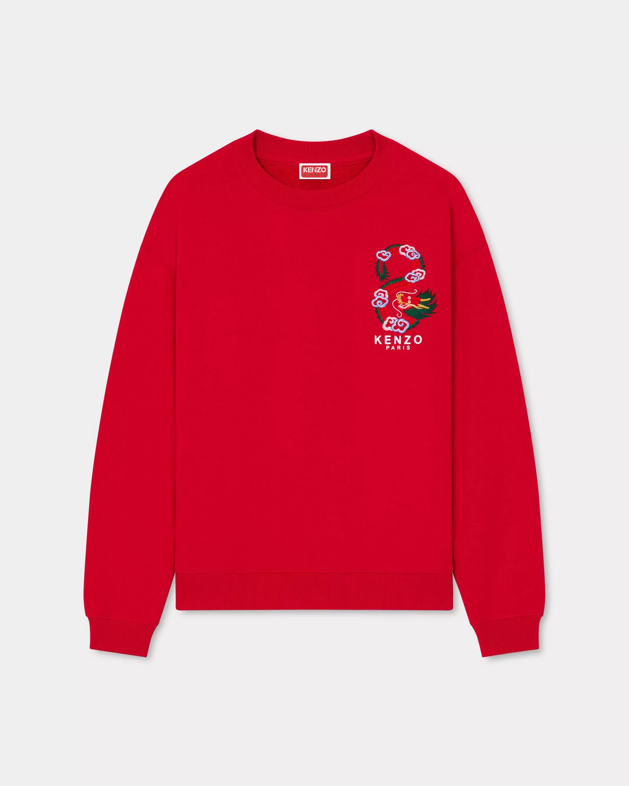 Sweatshirts and Hoodies*KENZO 'Year of the Dragon Crest' embroidered regular sweatshirt Cherry