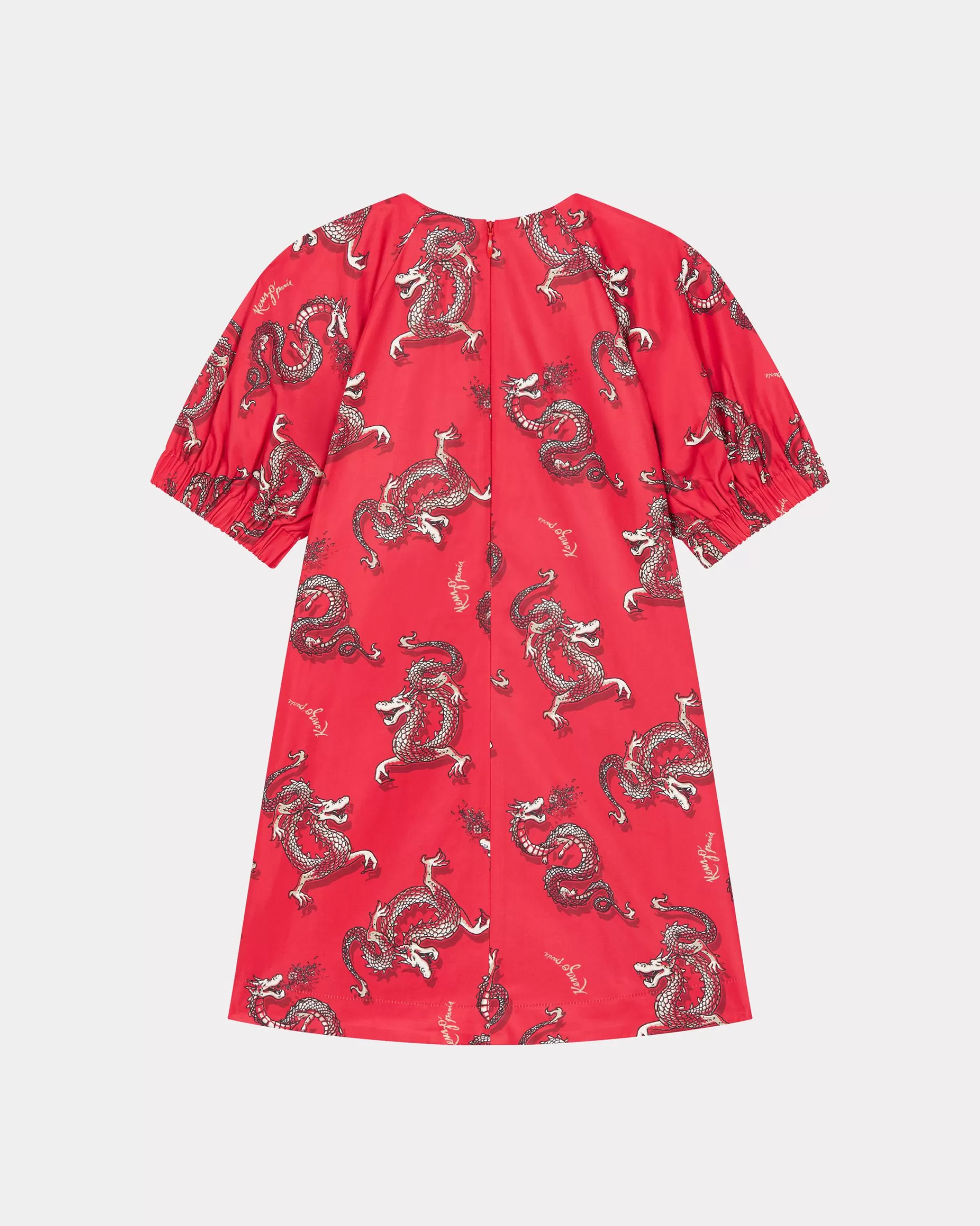 GIRLS (3-12 YEARS)*KENZO Year of the Dragon' dress with balloon sleeves Medium Red