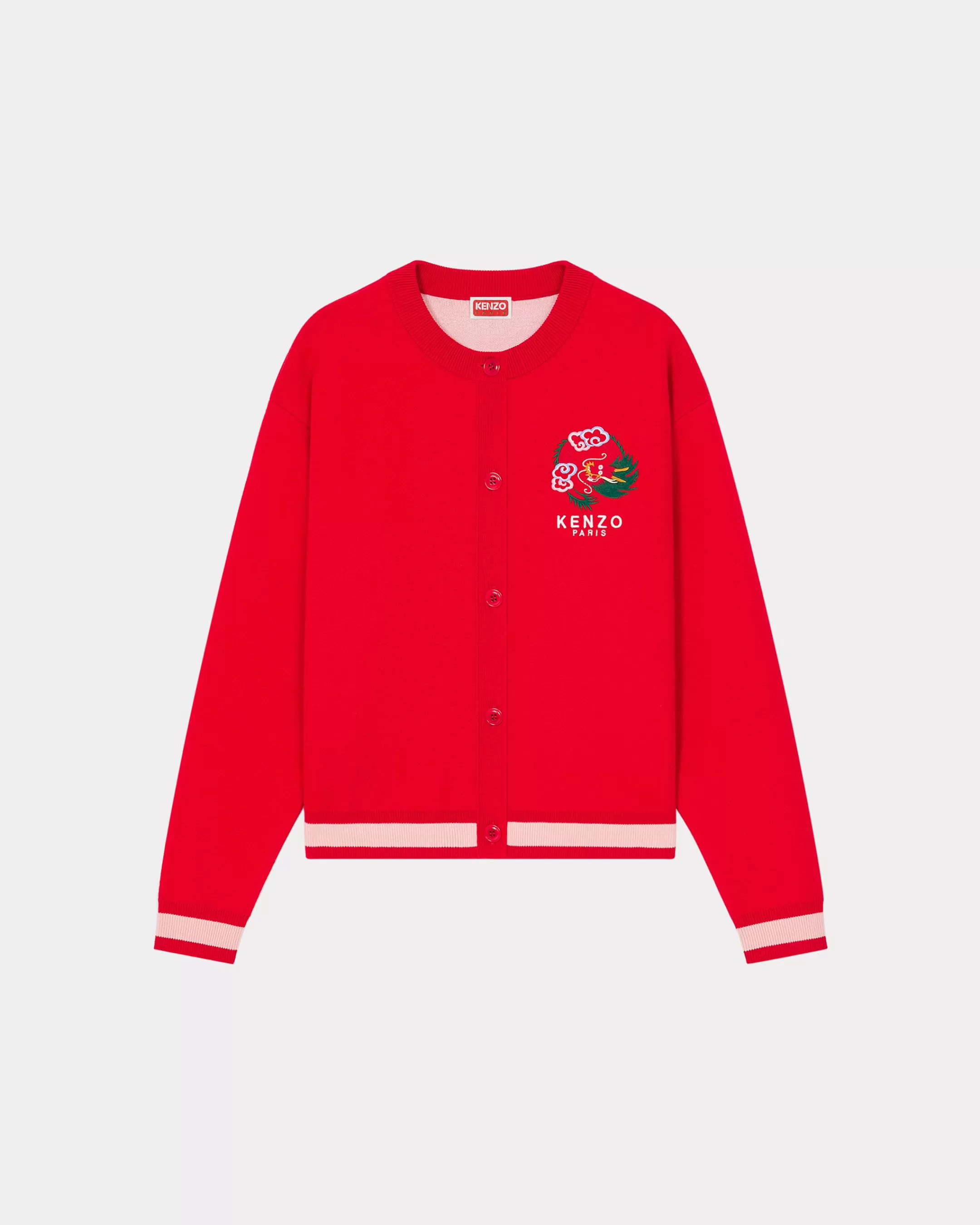 Knitwear | Gifts*KENZO 'Year of the Dragon' embroidered cardigan Cherry