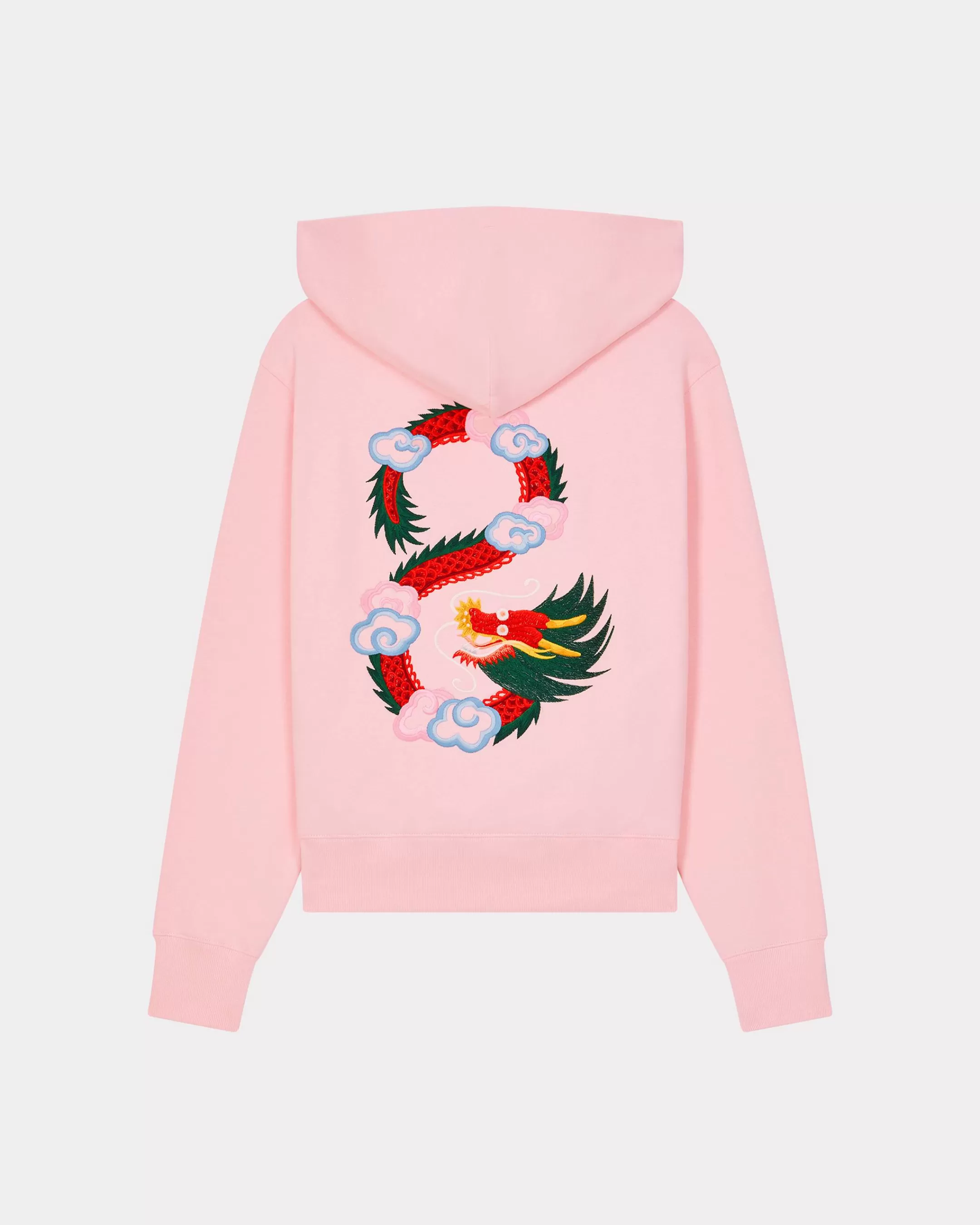 Sweatshirts and Hoodies*KENZO 'Year of the Dragon' embroidered classic hoodie sweatshirt Faded Pink