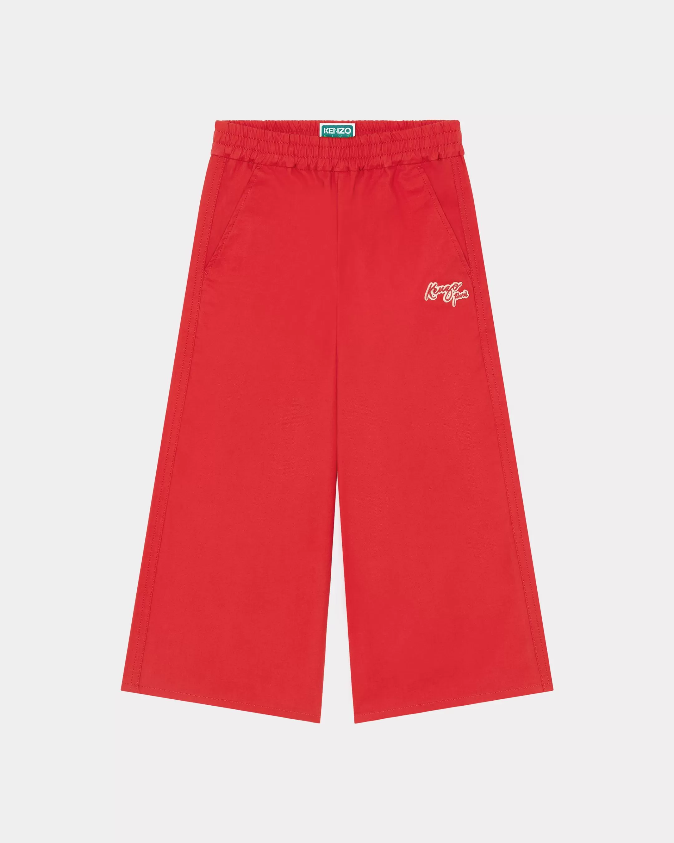 GIRLS (3-12 YEARS)*KENZO Year of the Dragon' embroidered cotton trousers Medium Red