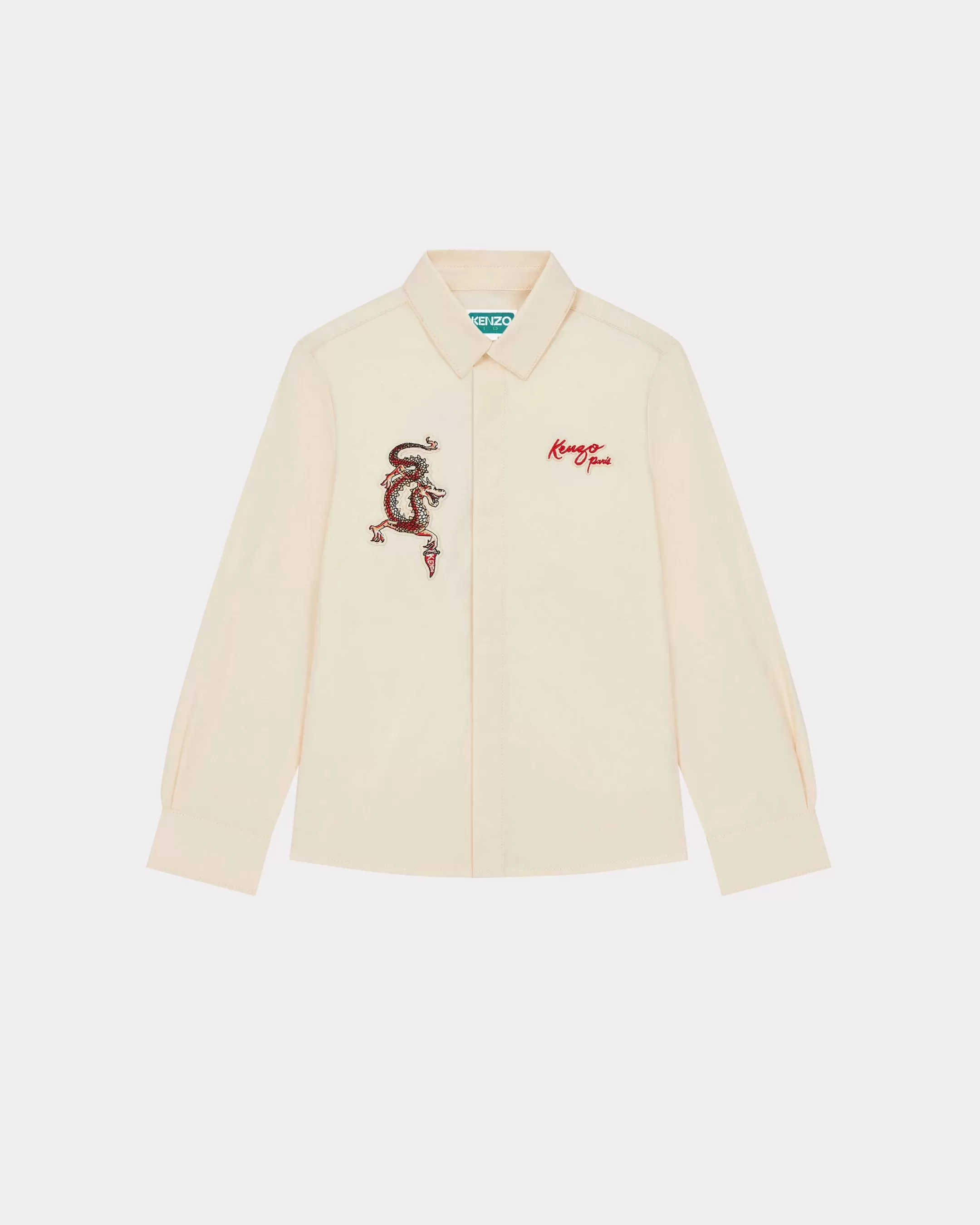 BOYS (3-12 YEARS)*KENZO Year of the Dragon' embroidered shirt Cream