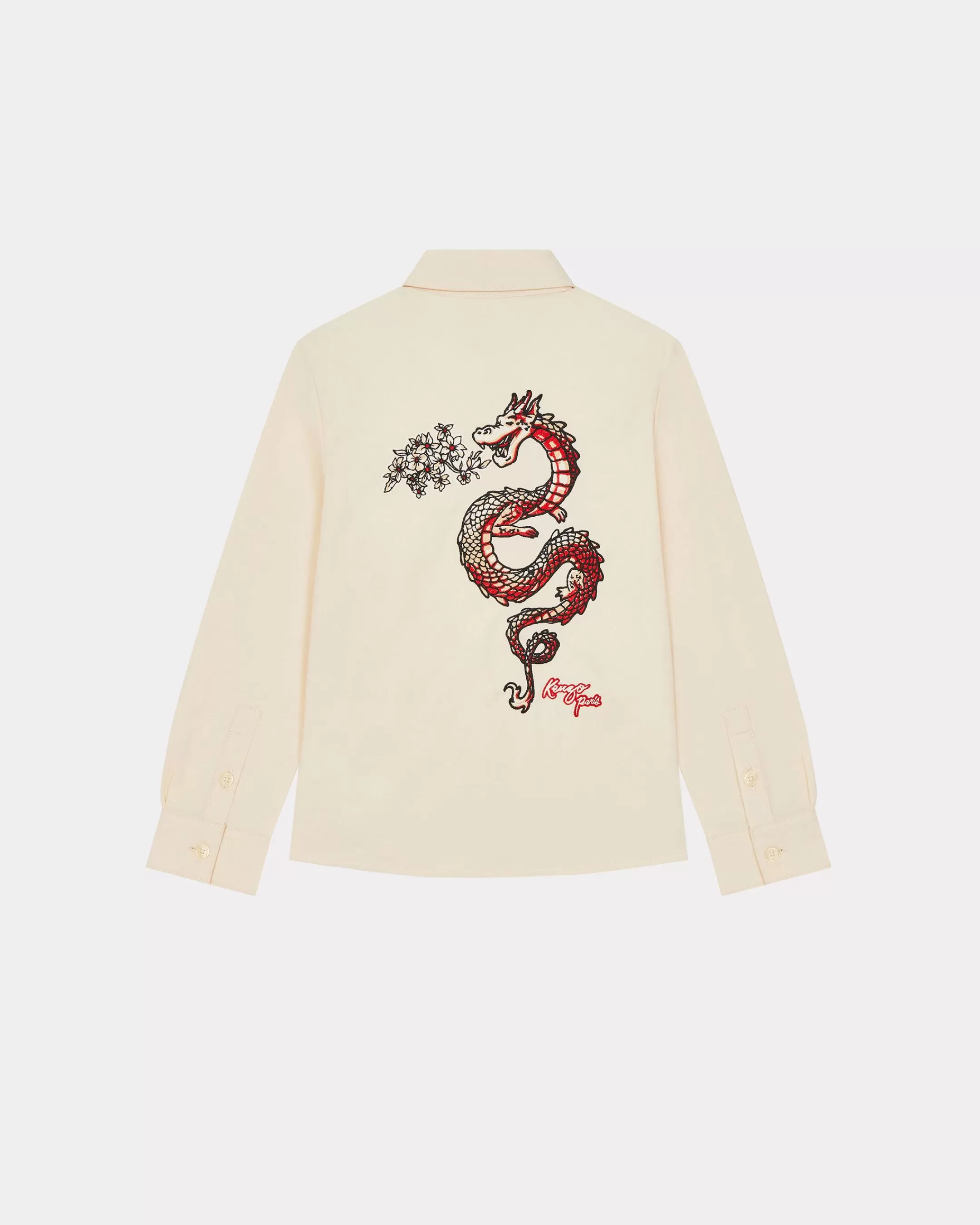 BOYS (3-12 YEARS)*KENZO Year of the Dragon' embroidered shirt Cream