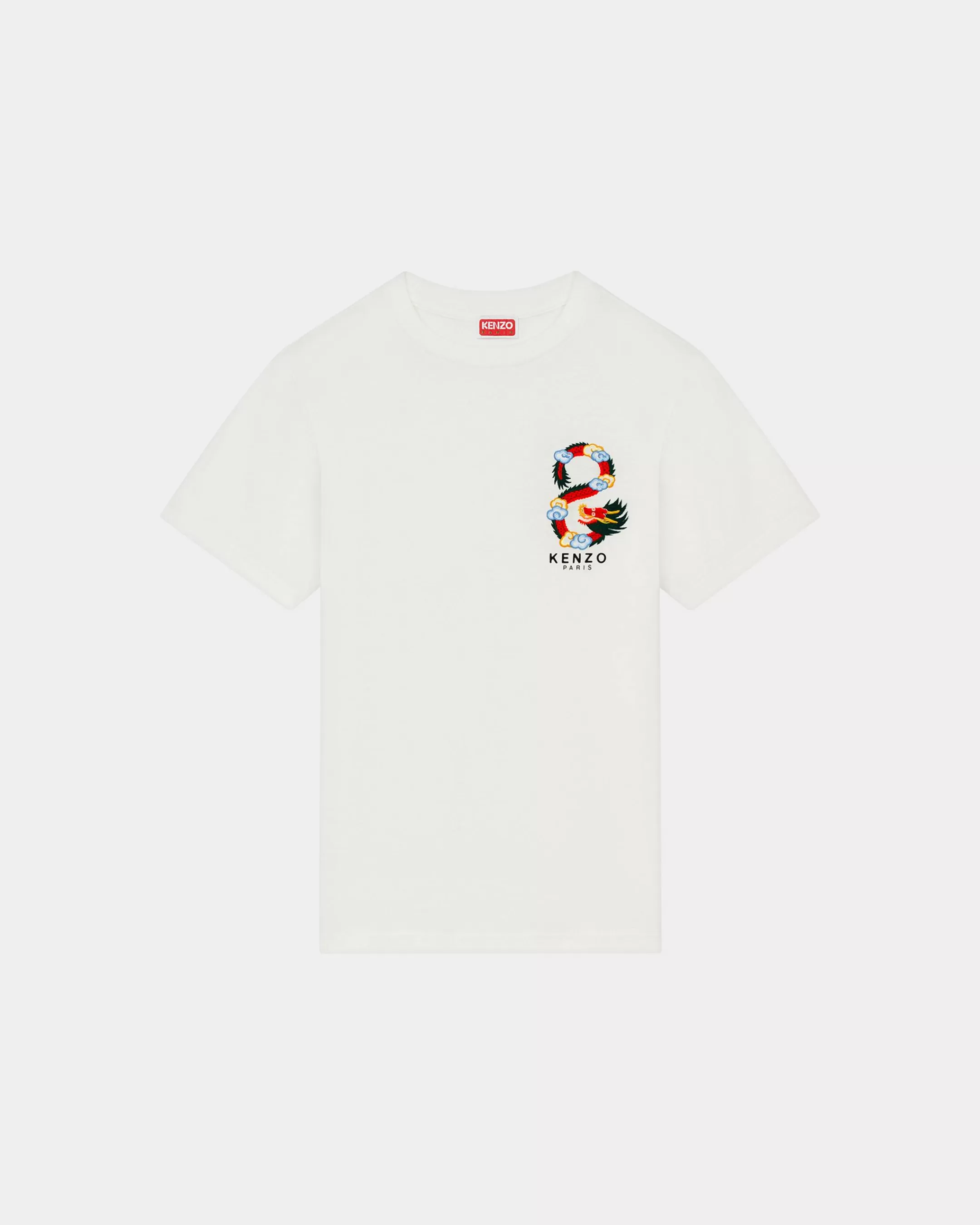 T-shirts and Polos*KENZO 'Year of the Dragon' embroidered slim T-shirt Off White