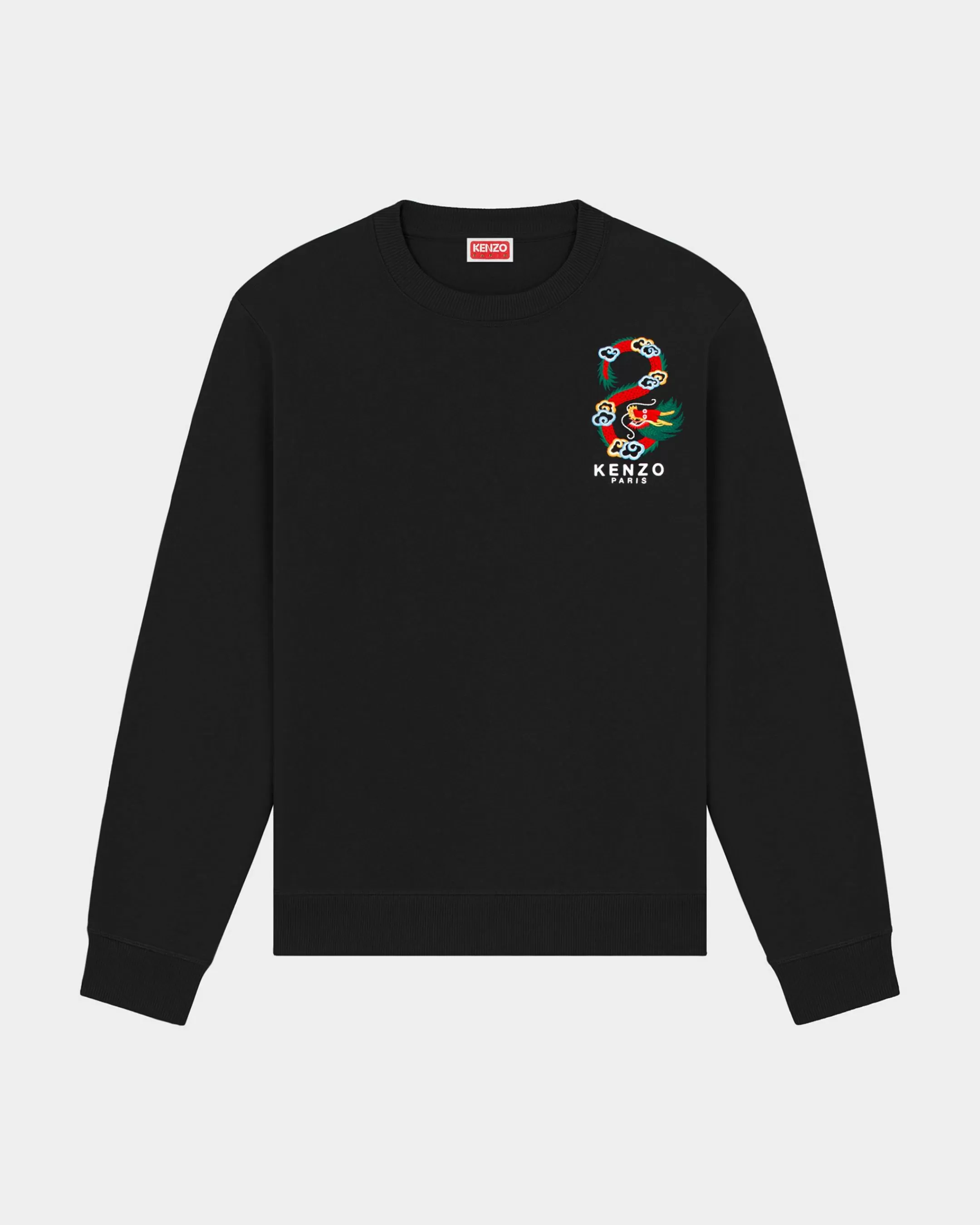 Sweatshirts and Hoodies*KENZO 'Year of the Dragon' embroidered slim-fit sweatshirt Black