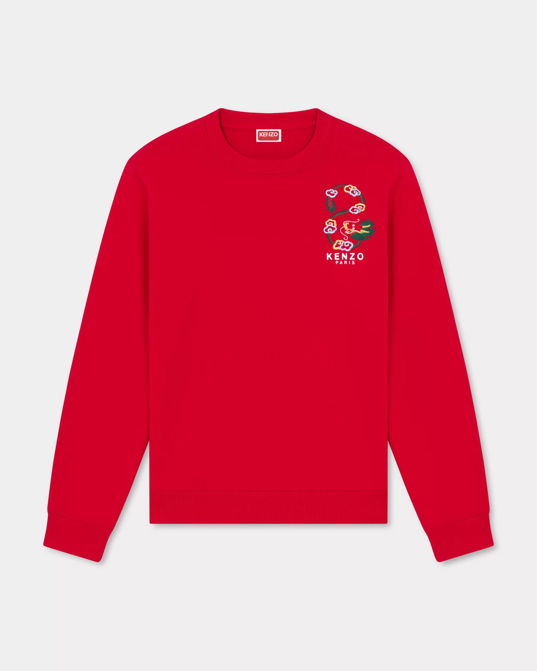 Sweatshirts and Hoodies*KENZO 'Year of the Dragon' embroidered slim-fit sweatshirt Cherry