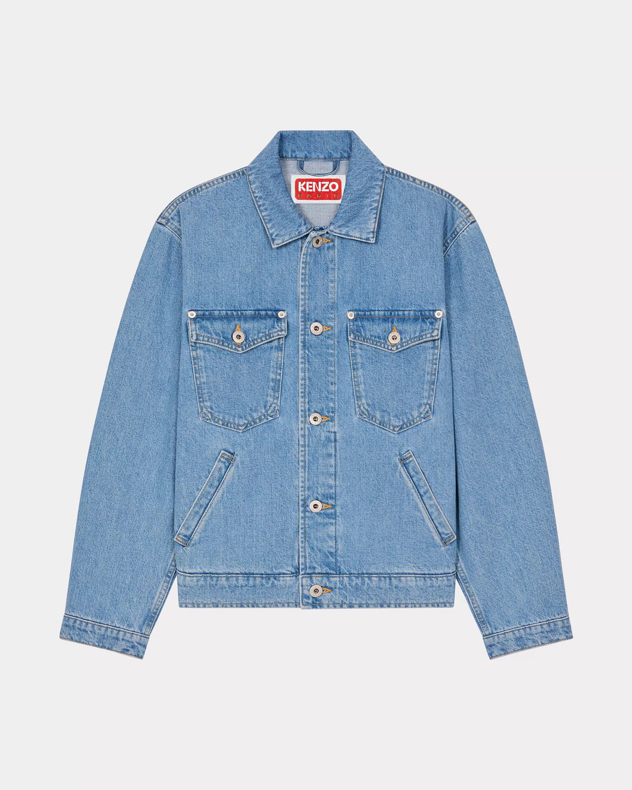 Denim | Jackets and Coats*KENZO 'Year of the Dragon' embroidered trucker jacket Stone Bleached Blue Denim