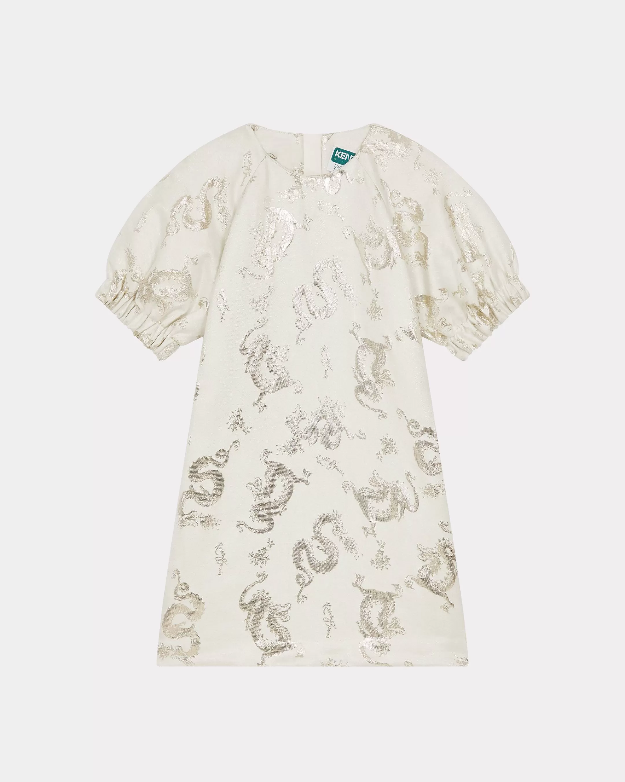 GIRLS (3-12 YEARS)*KENZO Year of the Dragon' flared dress Cream