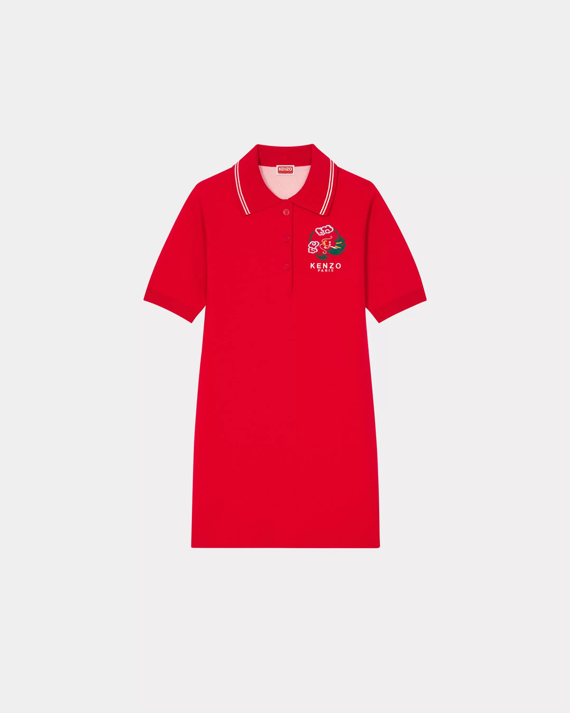 Dresses and Skirts*KENZO 'Year of the Dragon' polo dress Cherry