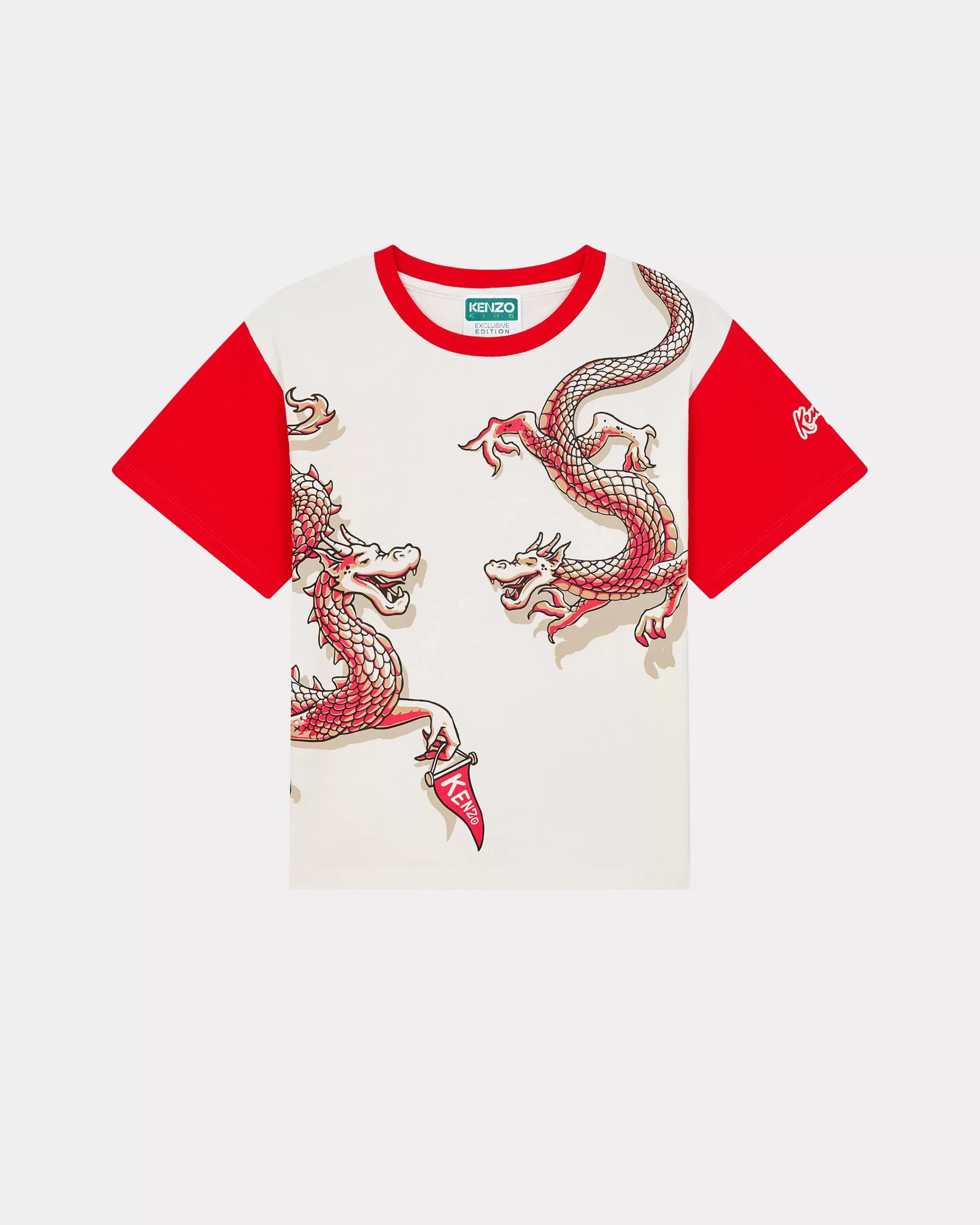 BOYS (3-12 YEARS) | GIRLS (3-12 YEARS)*KENZO Year of the Dragon' printed T-shirt Cream